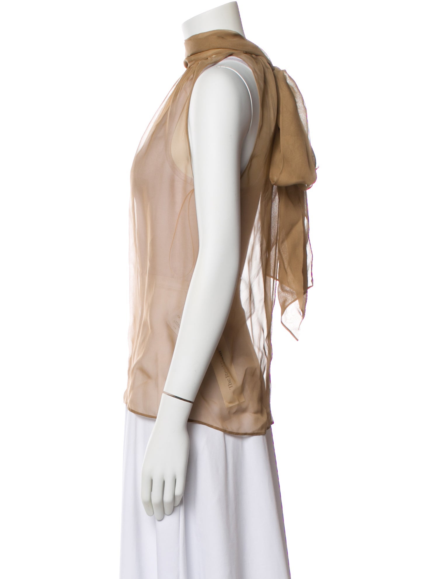 Saint Laurent Silk Mock Neck Blouse w/ Tags