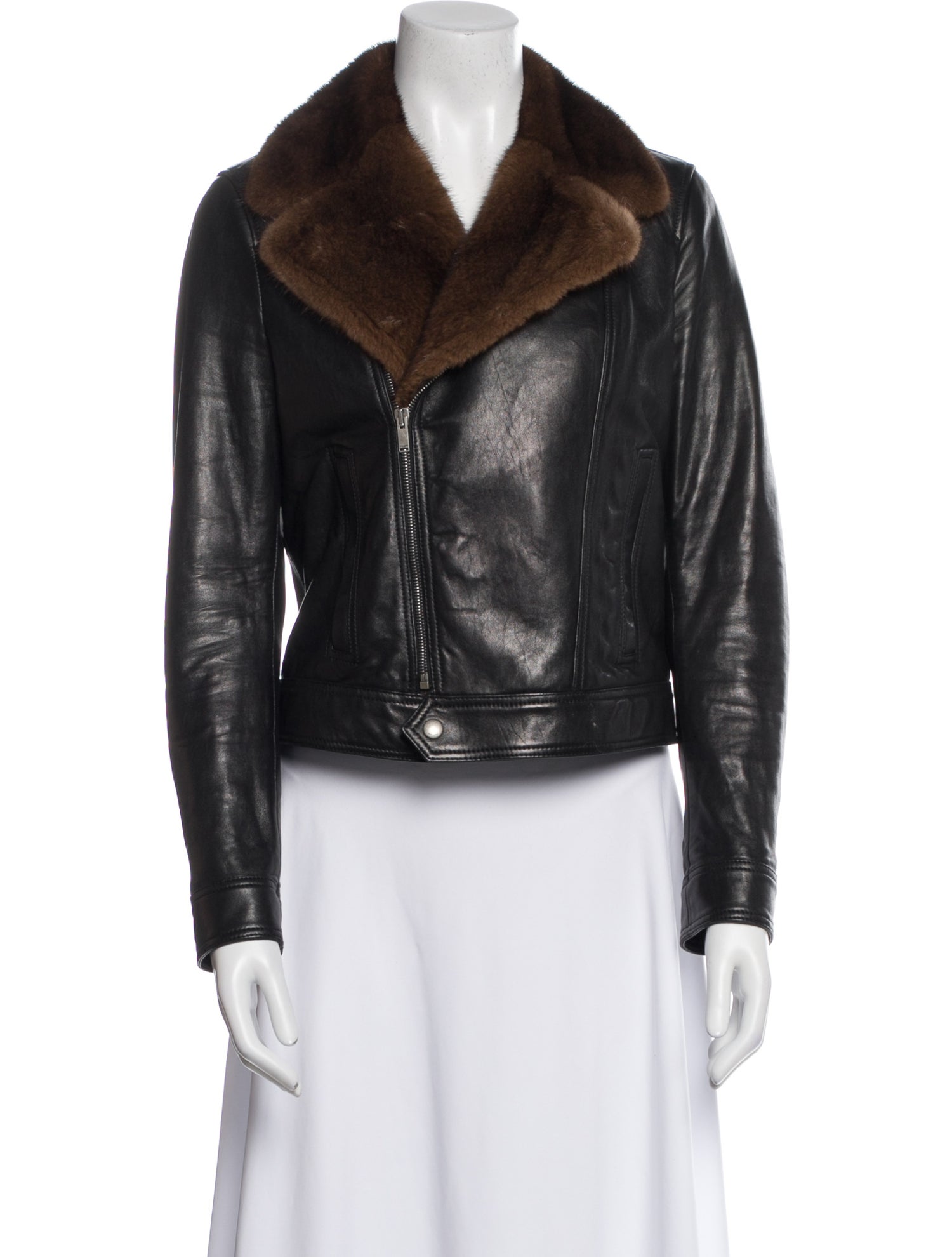 Saint Laurent Lamb Leather Fur Jacket