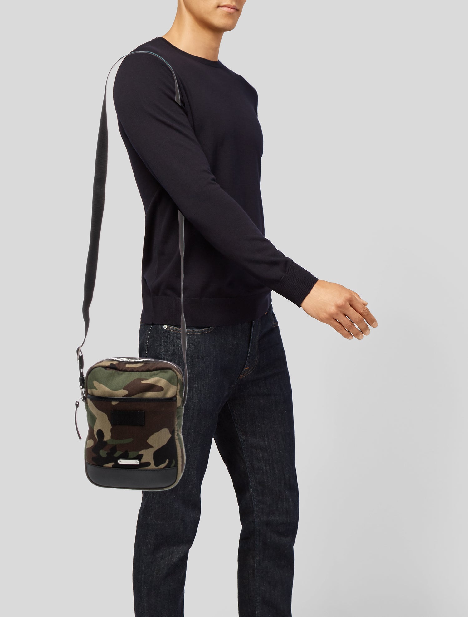 Saint Laurent Canvas Messenger Bag