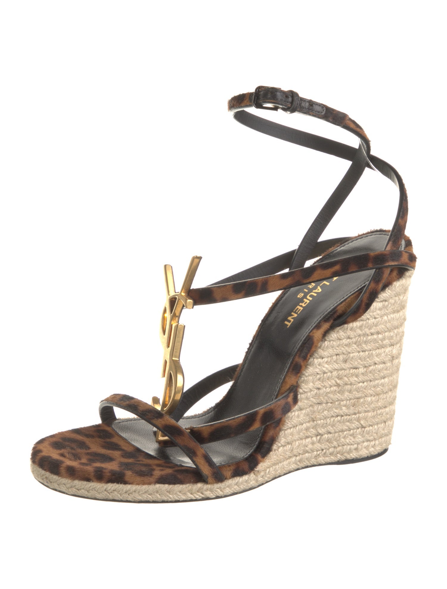 Saint Laurent Ponyhair Animal Print Espadrilles