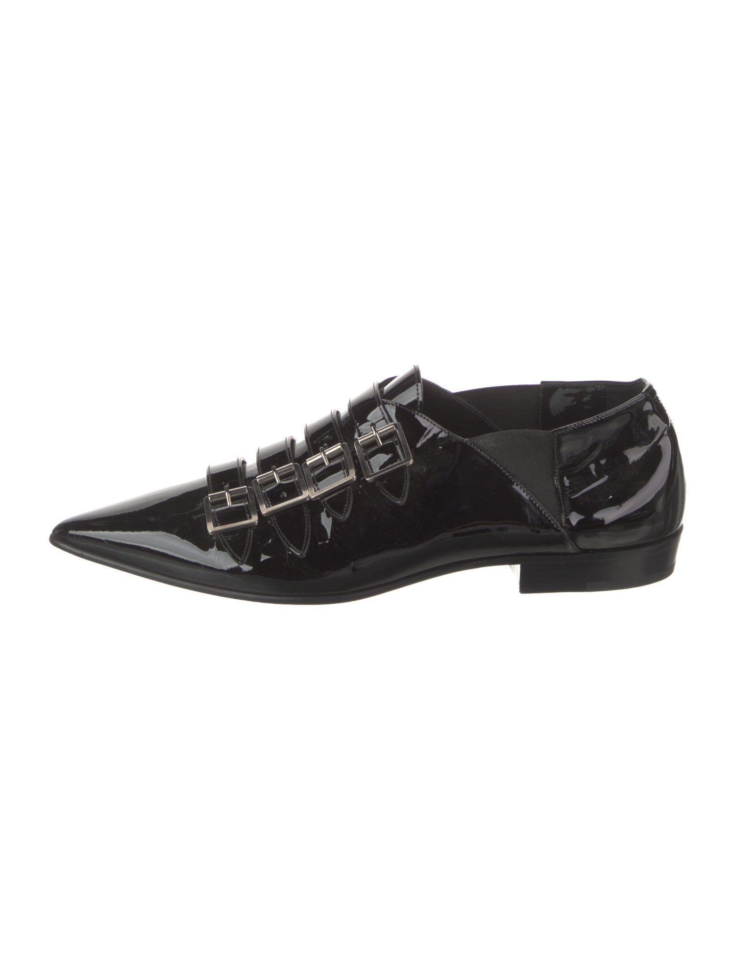 Saint Laurent Patent Leather Monk Straps