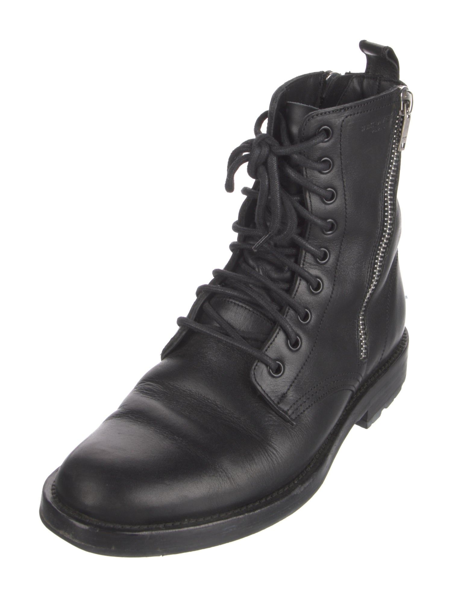 Saint Laurent Leather Combat Boots