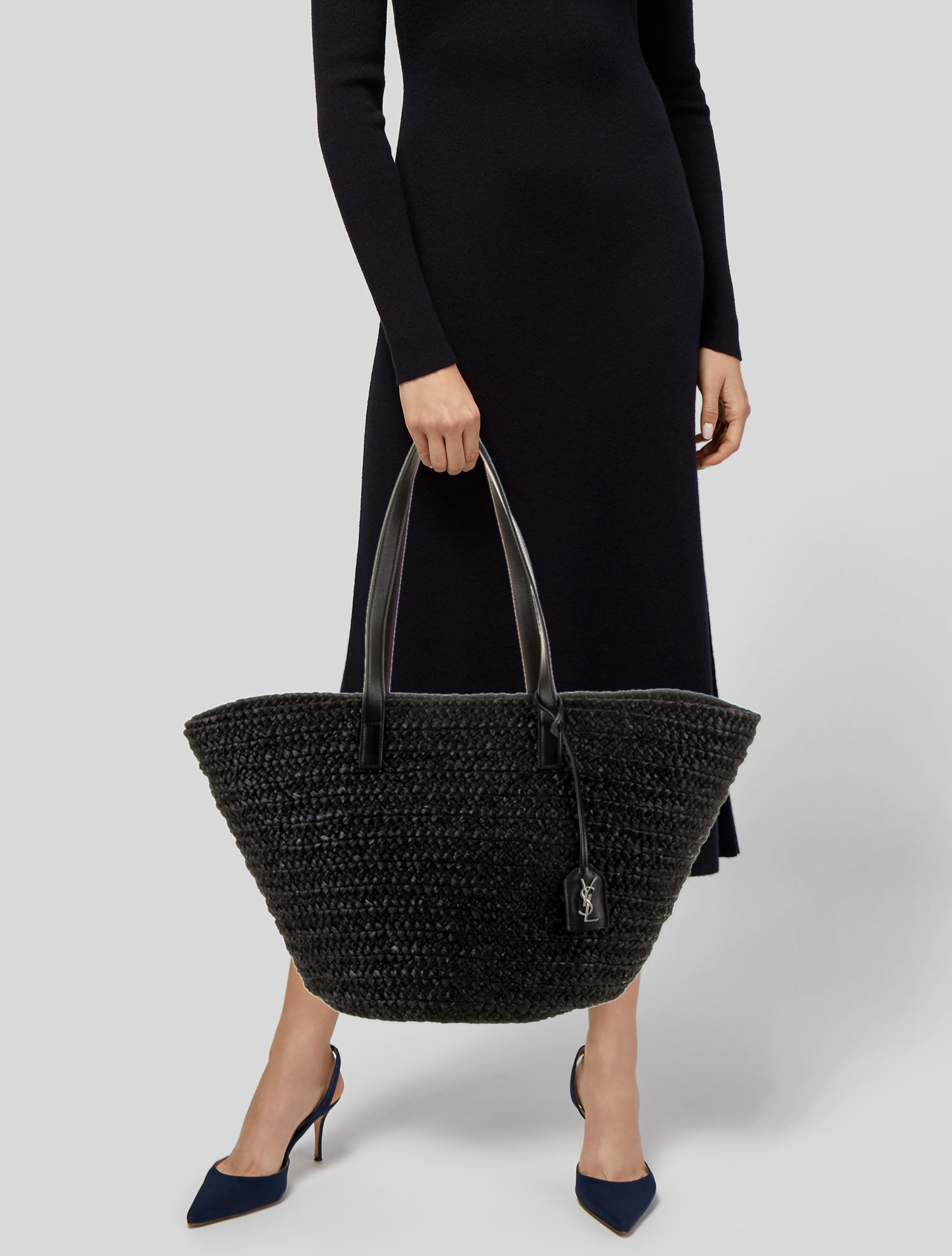 Saint Laurent Raffia Panier Medium