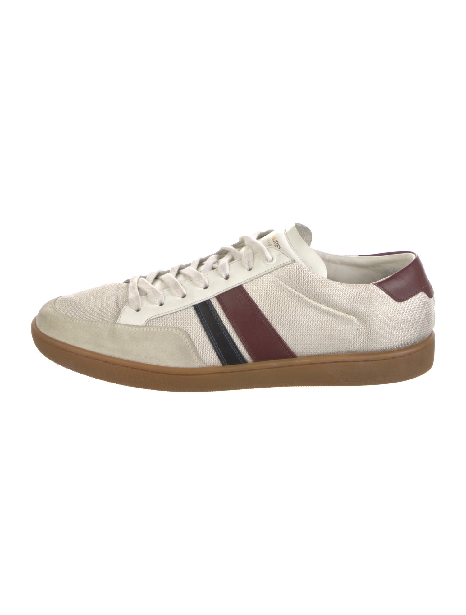 Saint Laurent Leather Colorblock Pattern Sneakers