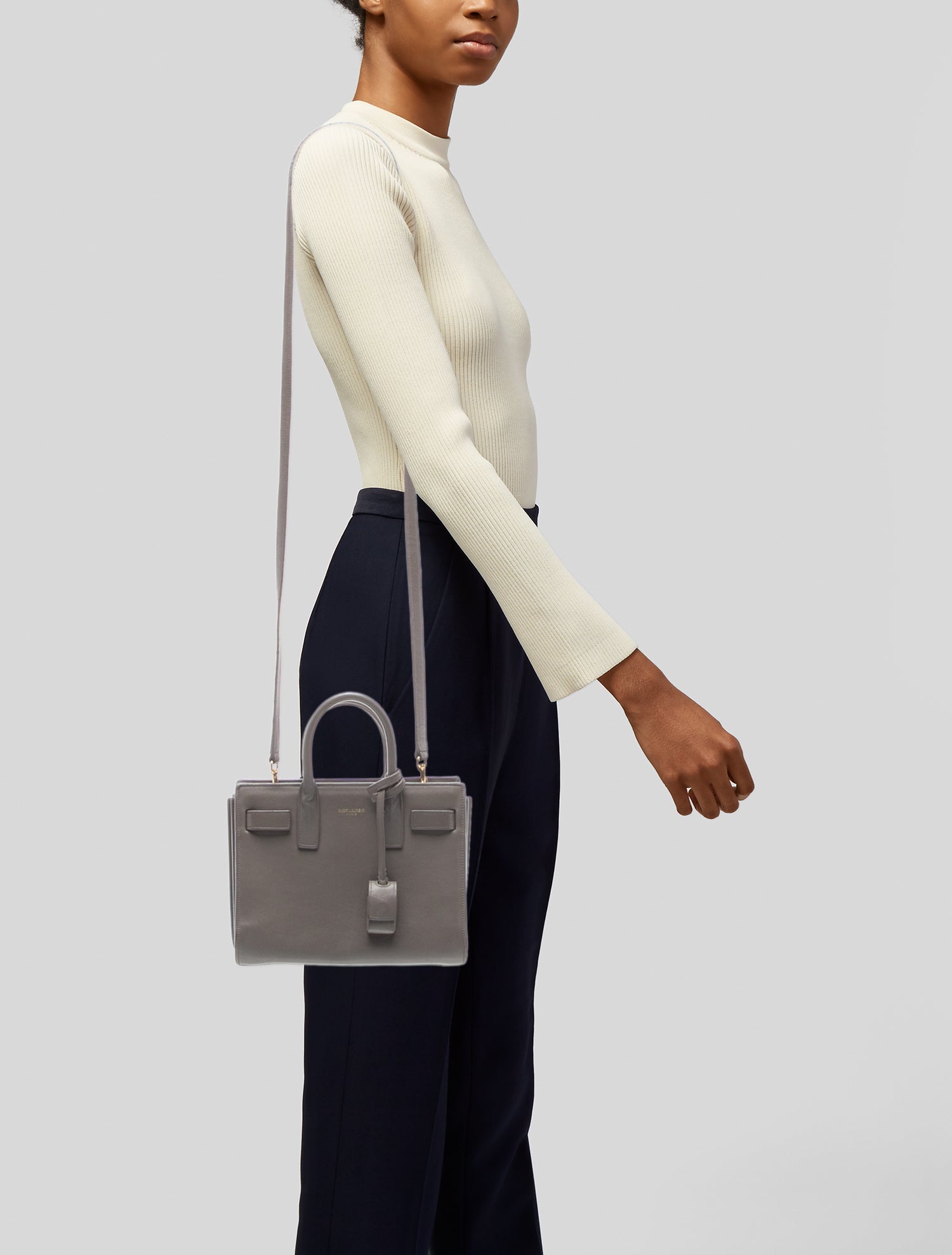 Saint Laurent Leather Sac De Jour