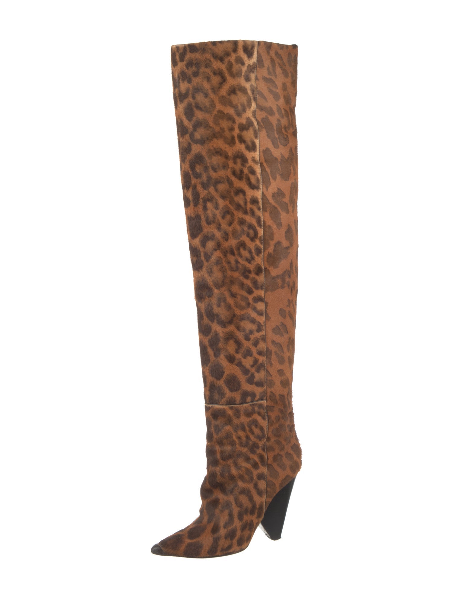 Saint Laurent Ponyhair Animal Print Boots