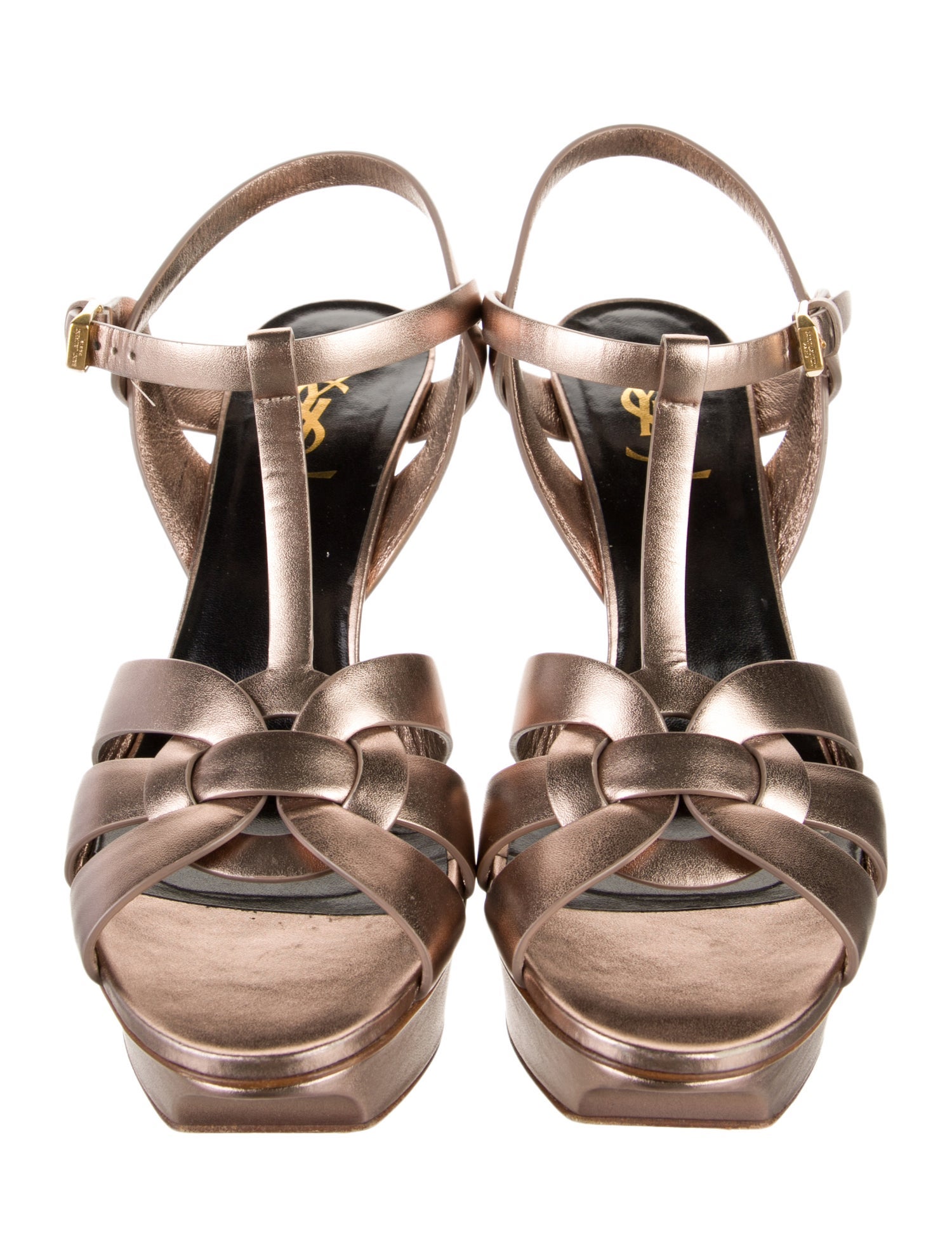 Leather T-Strap Sandals