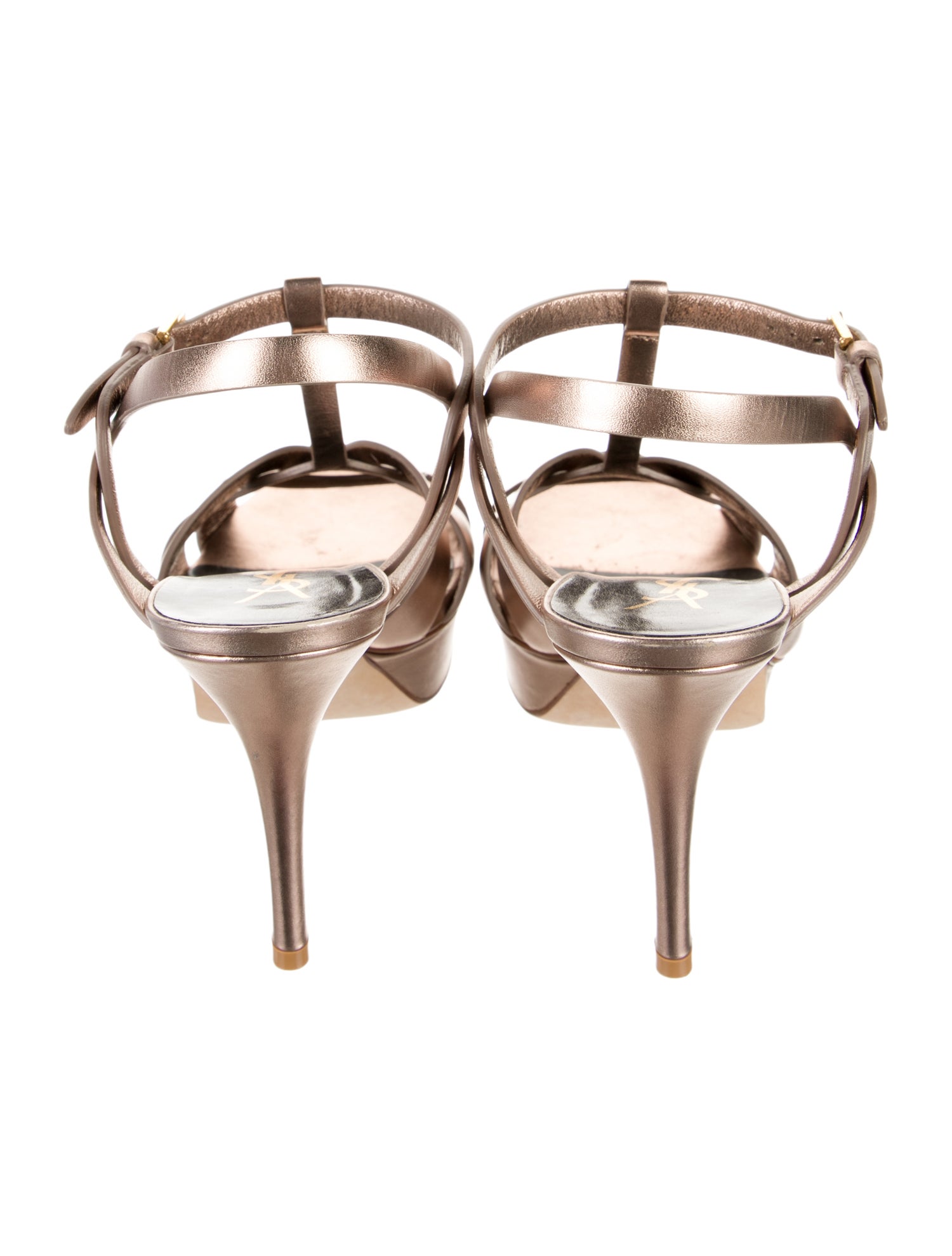 Leather T-Strap Sandals