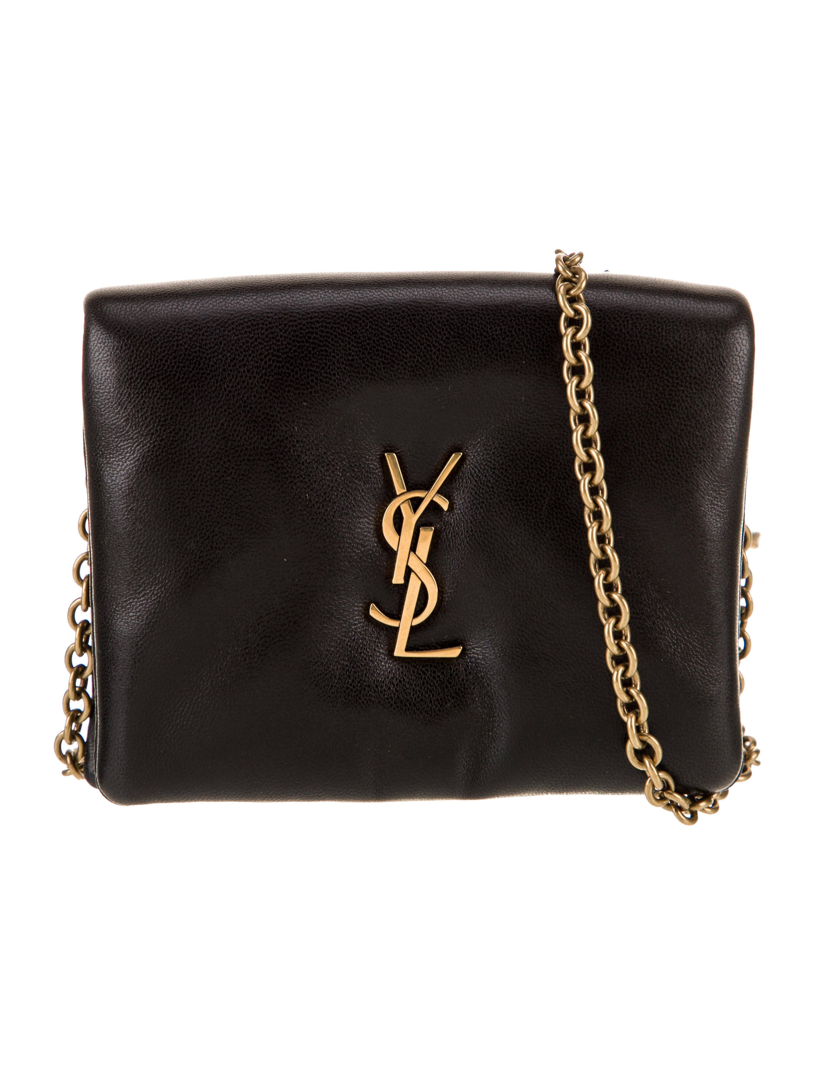 Saint Laurent Signature Calypso Chain Wallet Mini 2023