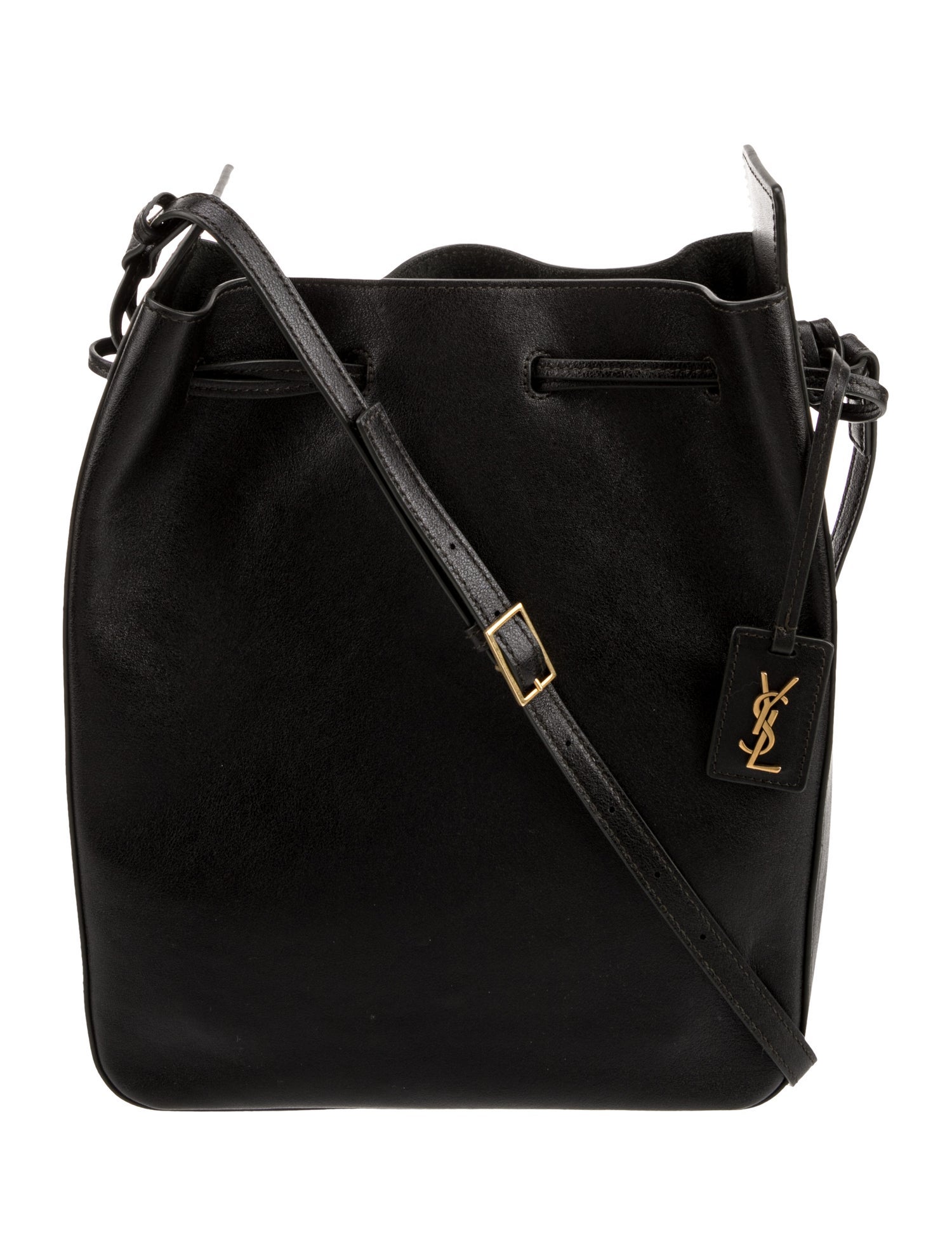 Saint Laurent Leather Bucket Bag 2025