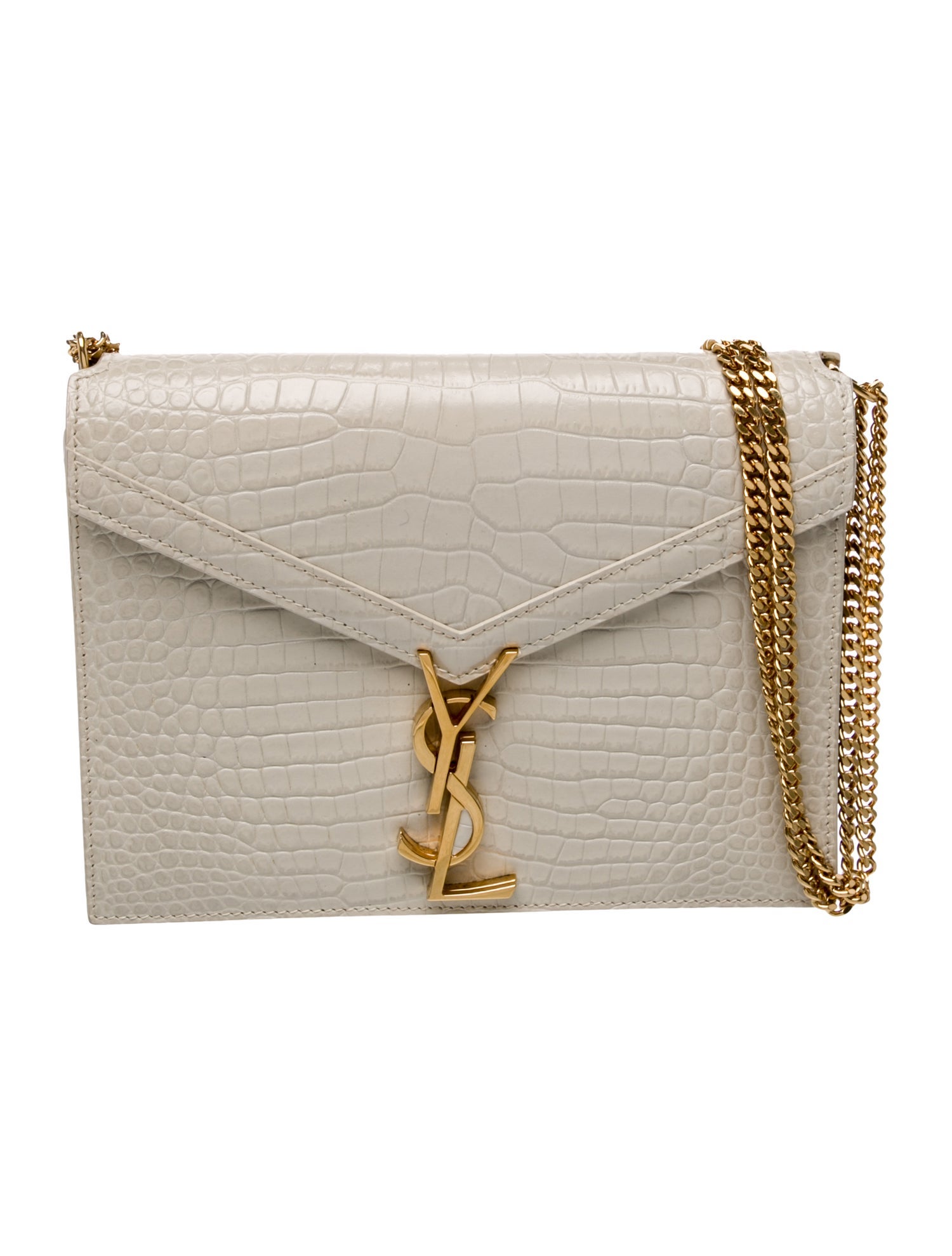 Saint Laurent Embossed Leather Cassandra