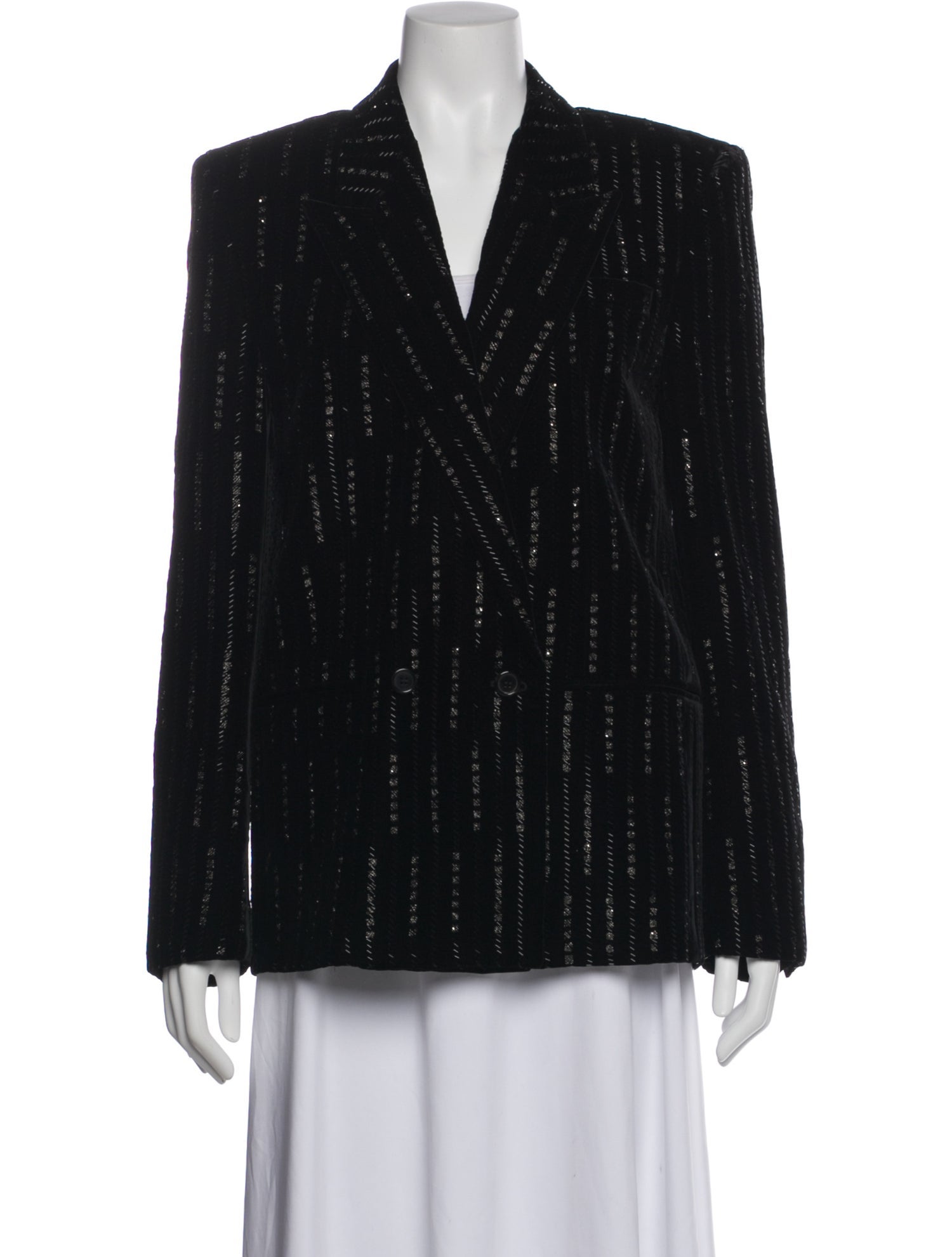 Saint Laurent Velvet Striped Blazer