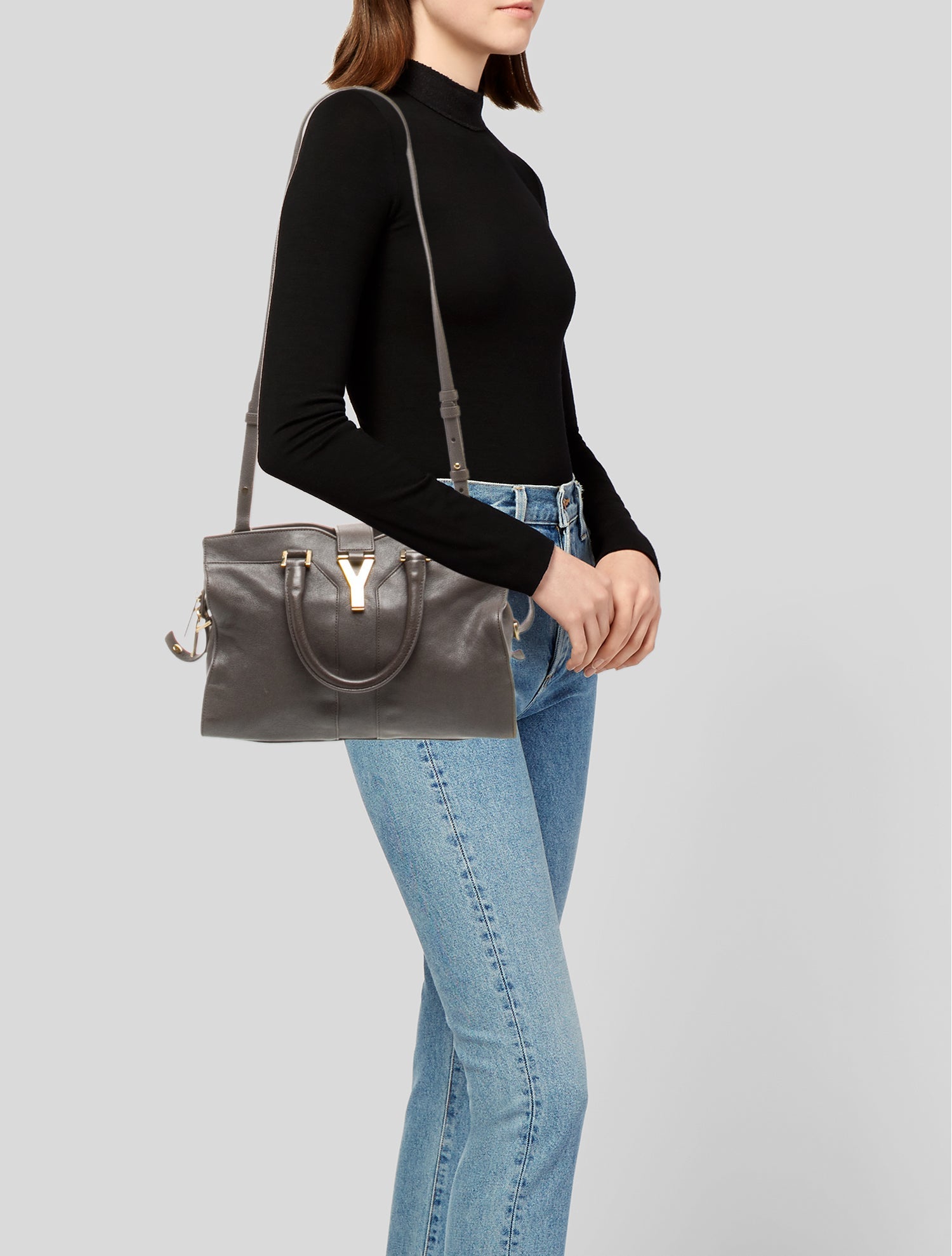 Yves Saint Laurent Leather Saint Laurent Y Cabas Small Vintage