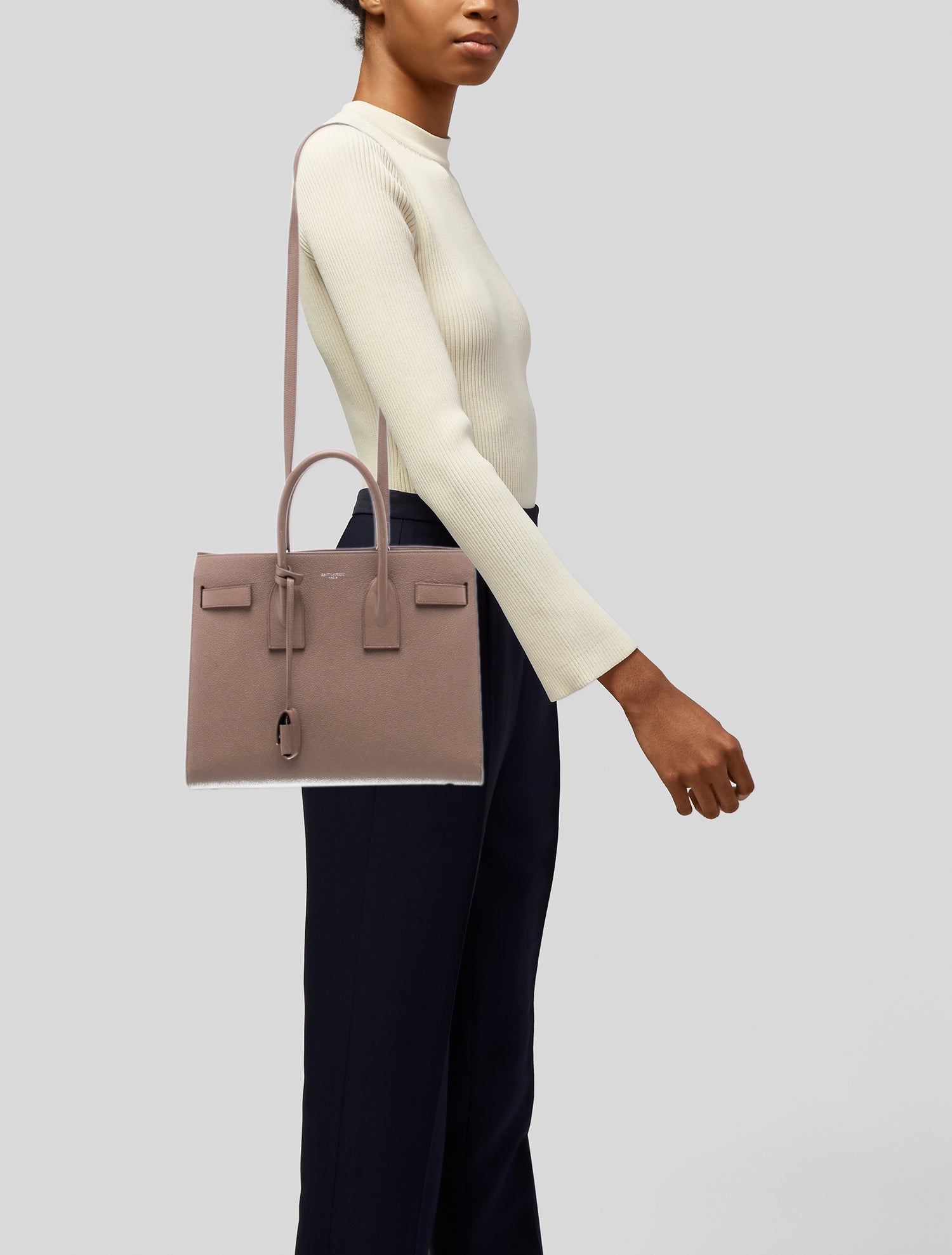 Saint Laurent Leather Sac De Jour Small