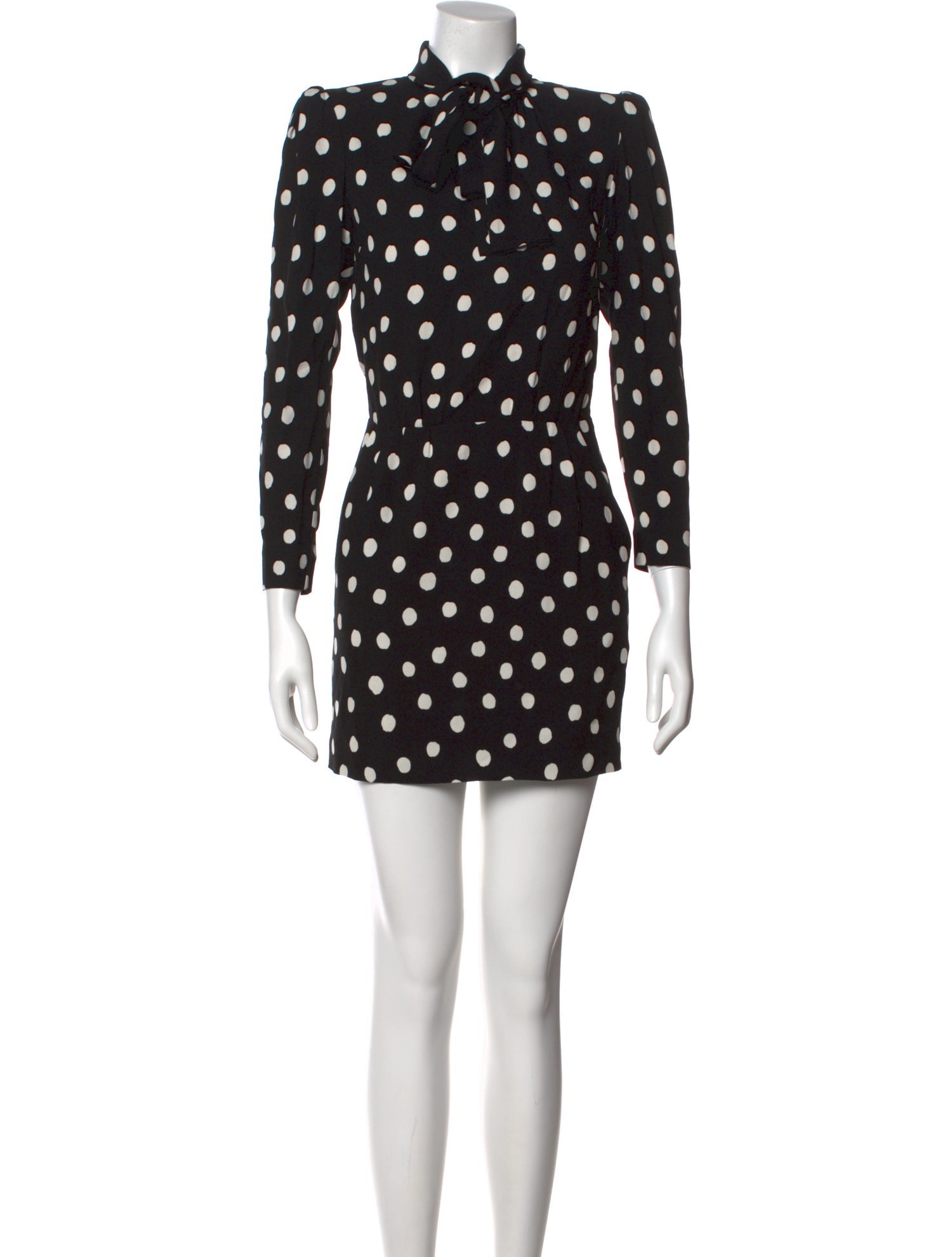Saint Laurent Polka Dot Print Mini Dress