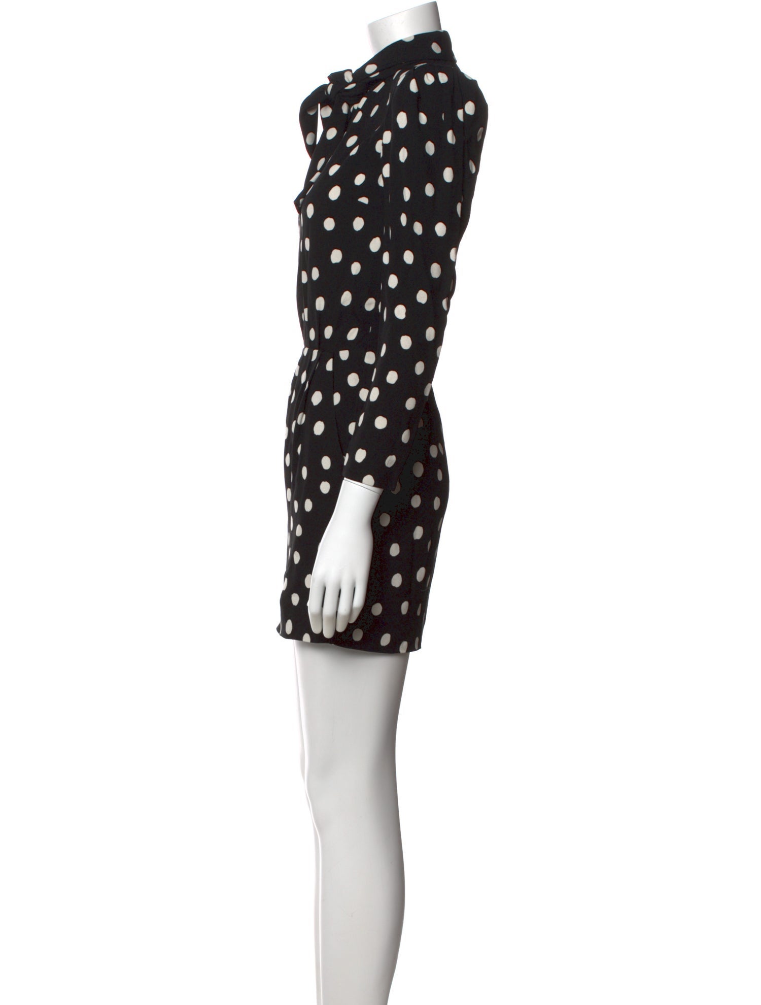 Saint Laurent Polka Dot Print Mini Dress