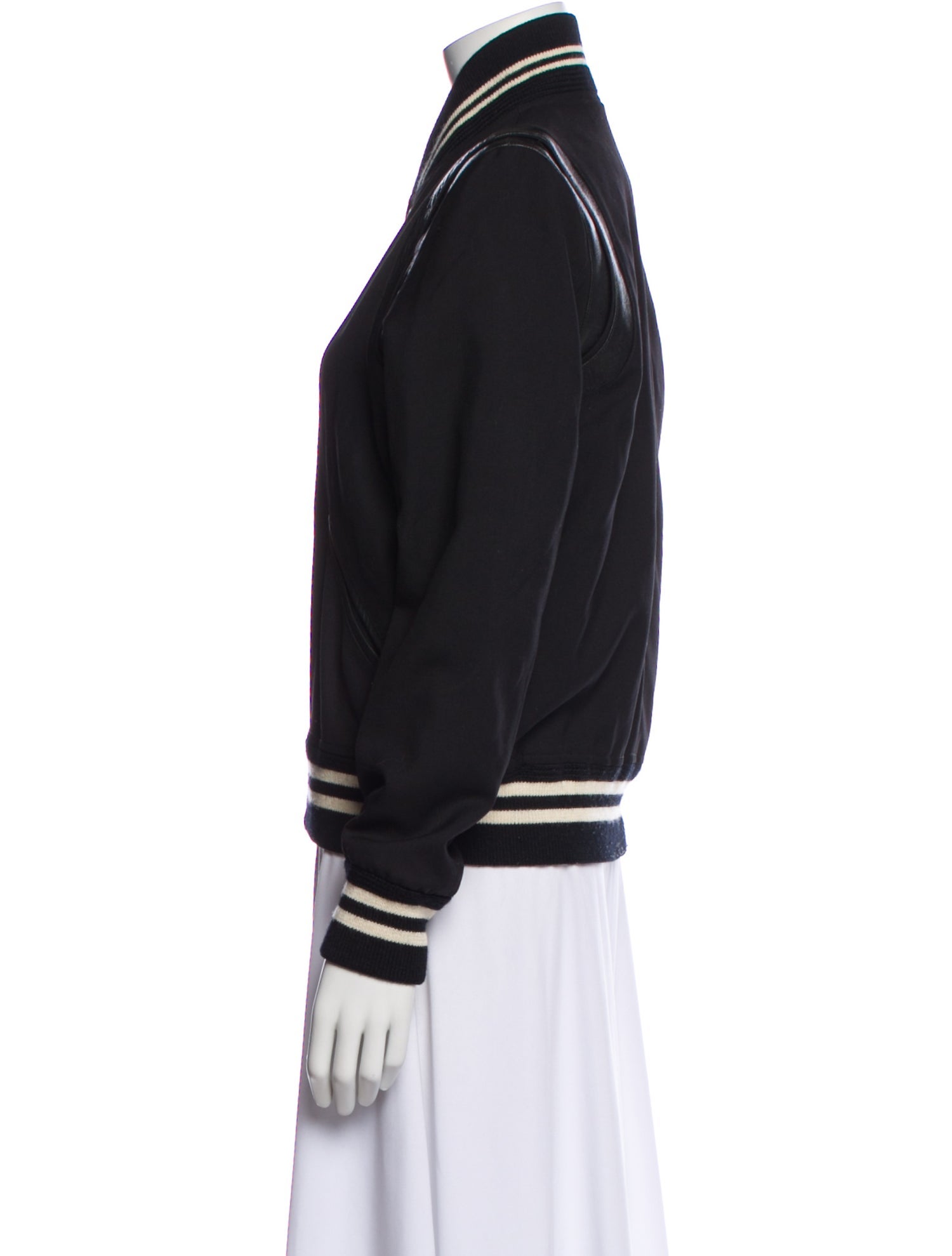 Saint Laurent Striped Bomber Jacket