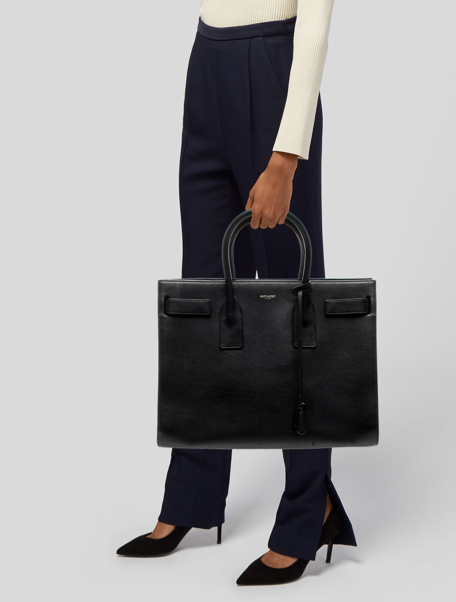 Saint Laurent Leather Sac De Jour