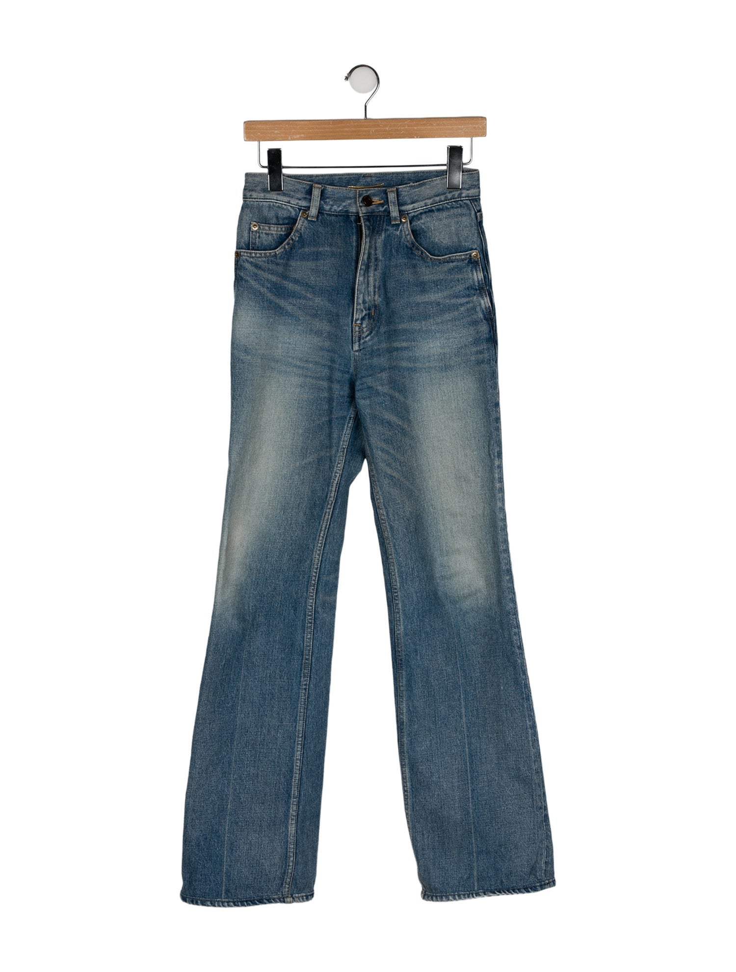 Saint Laurent High-Rise Wide Leg Jeans