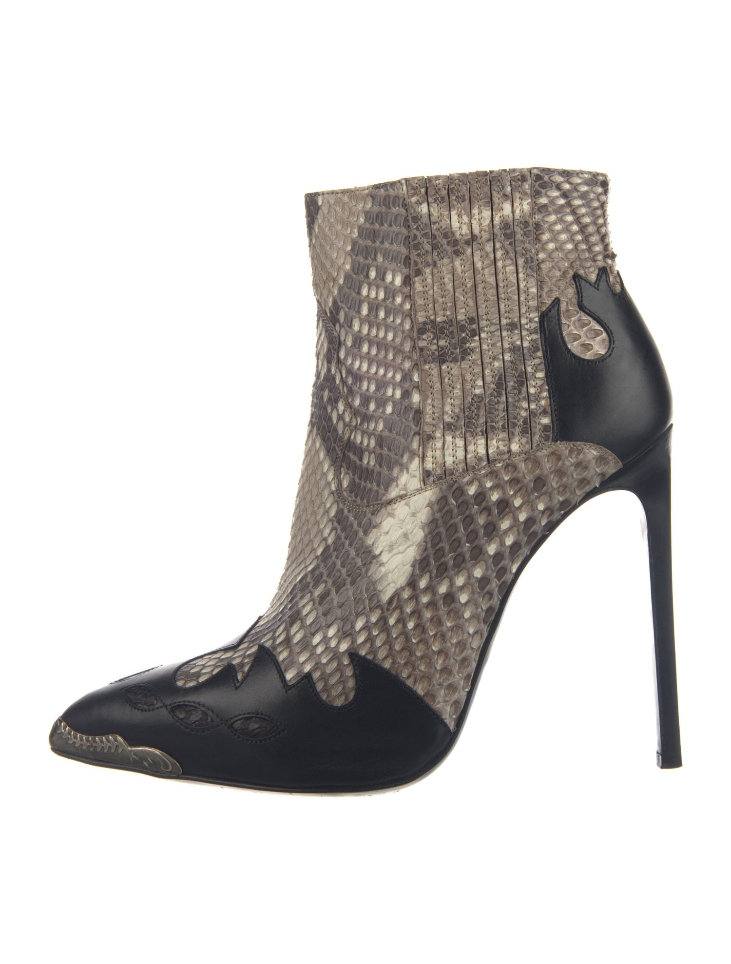 Saint Laurent Snakeskin Animal Print Boots