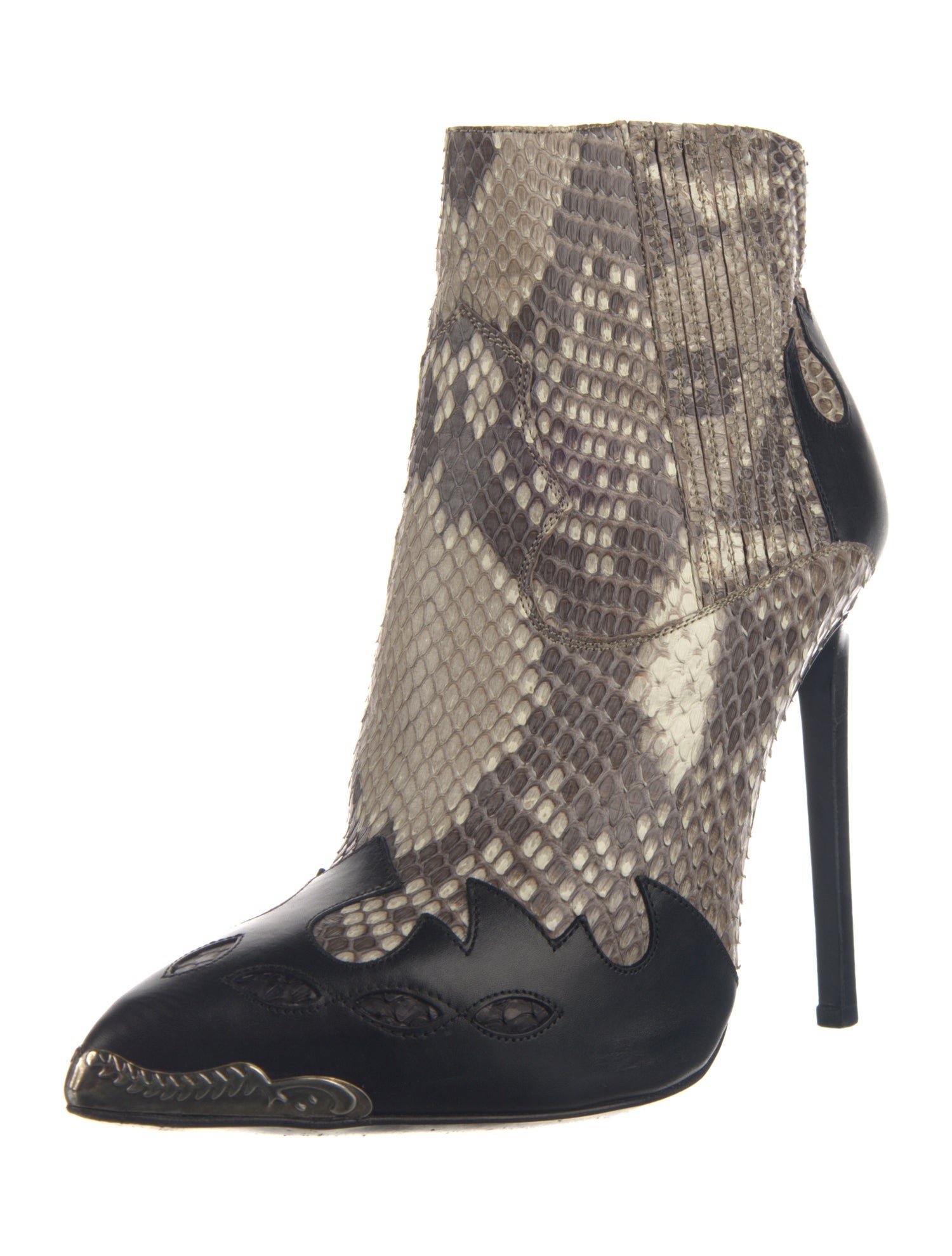 Saint Laurent Snakeskin Animal Print Boots