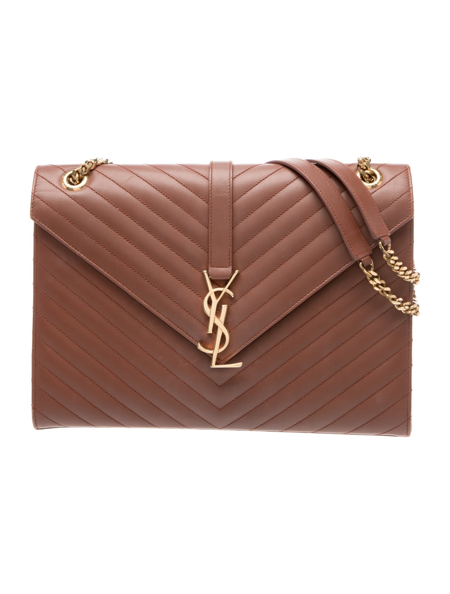 Saint Laurent Leather Envelope Large