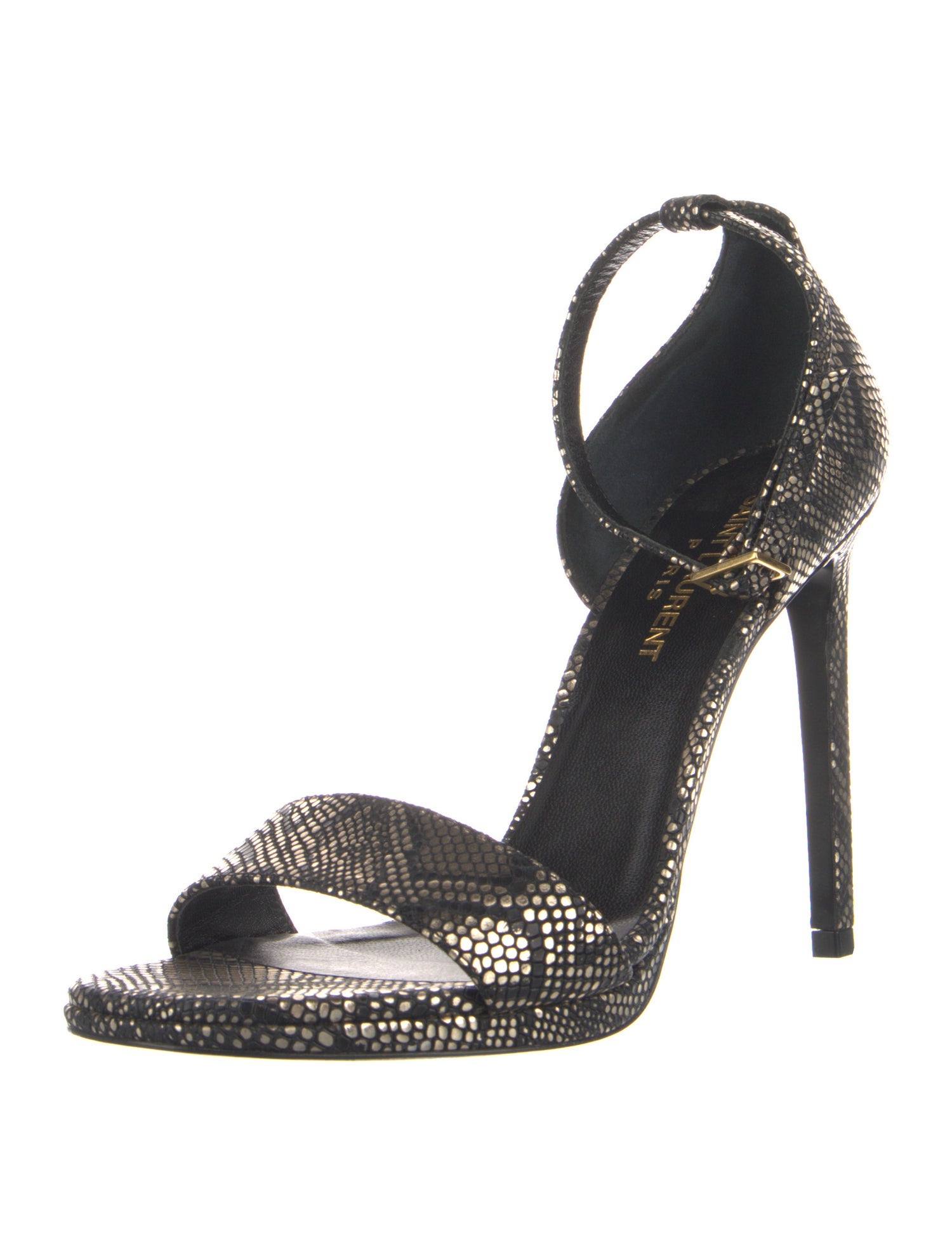 Leather Animal Print Sandals