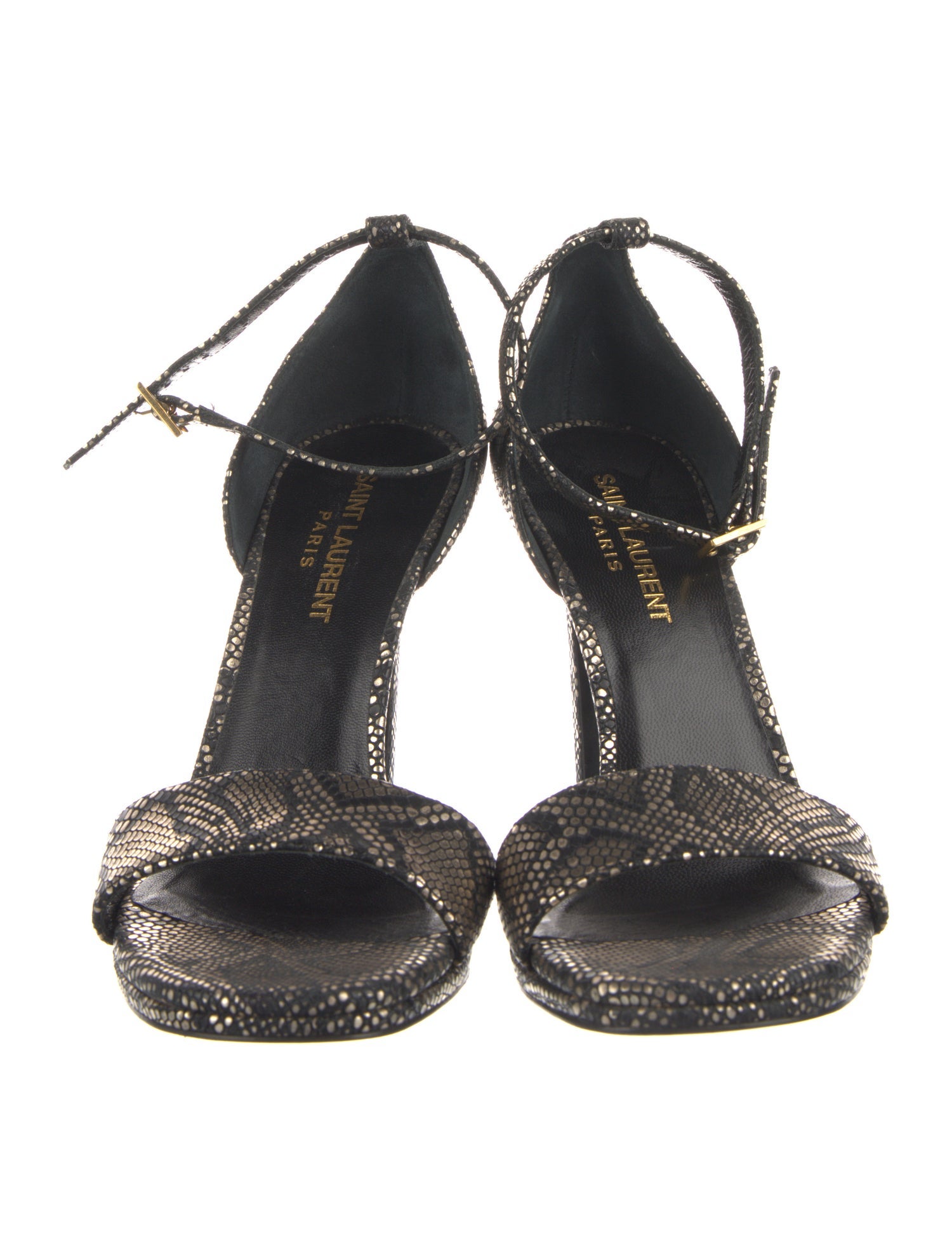 Leather Animal Print Sandals