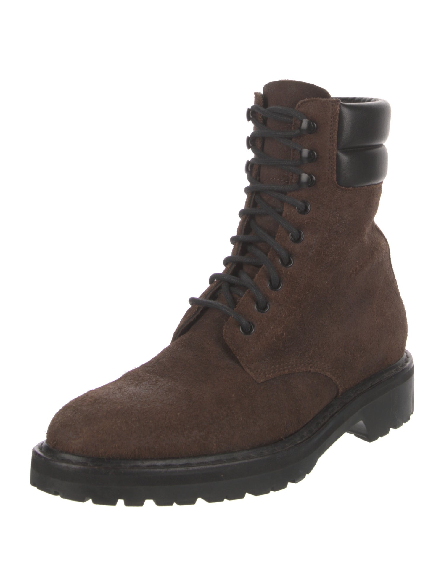 Saint Laurent Suede Lace-Up Boots