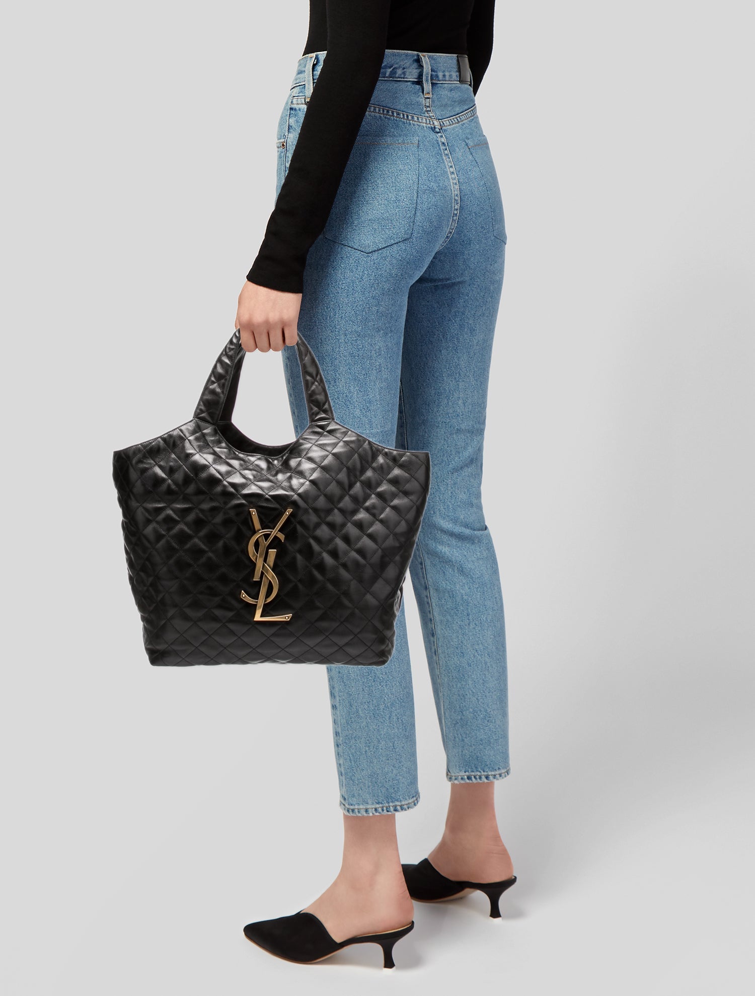 Saint Laurent Quilted Leather Icare Maxi Tote Maxi