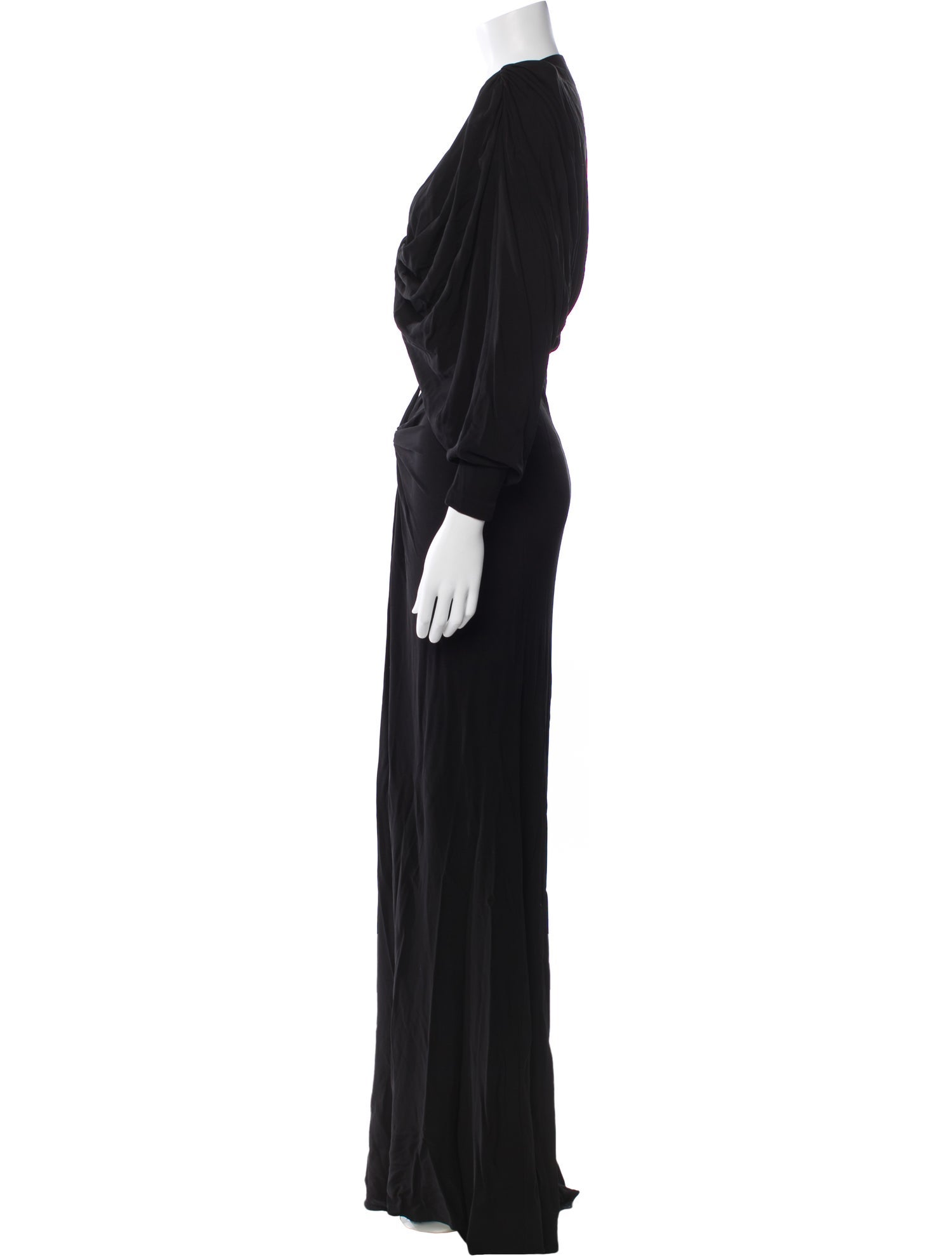 Saint Laurent Cowl Neck Long Dress