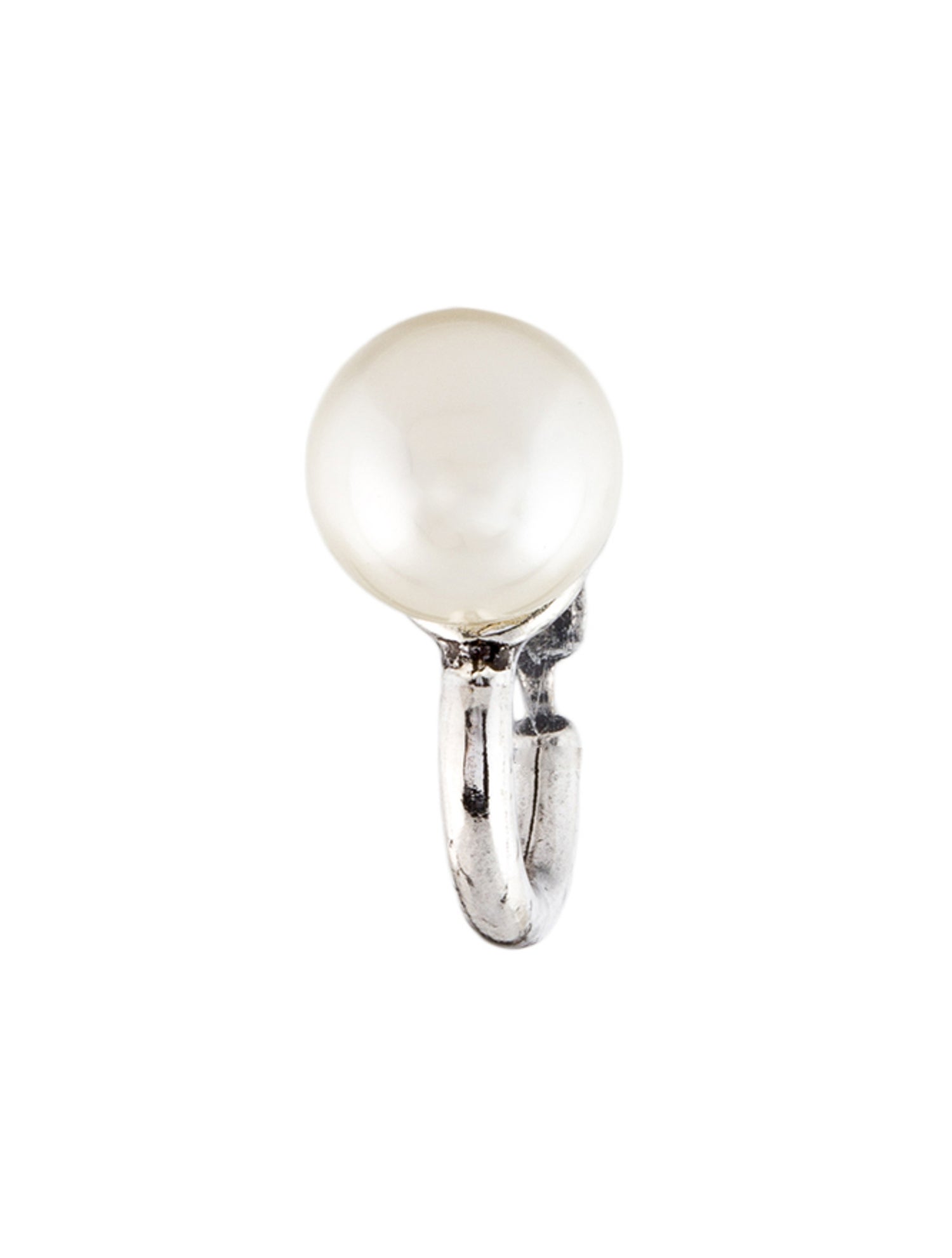 Saint Laurent Faux Pearl Single Earring Ear Cuff