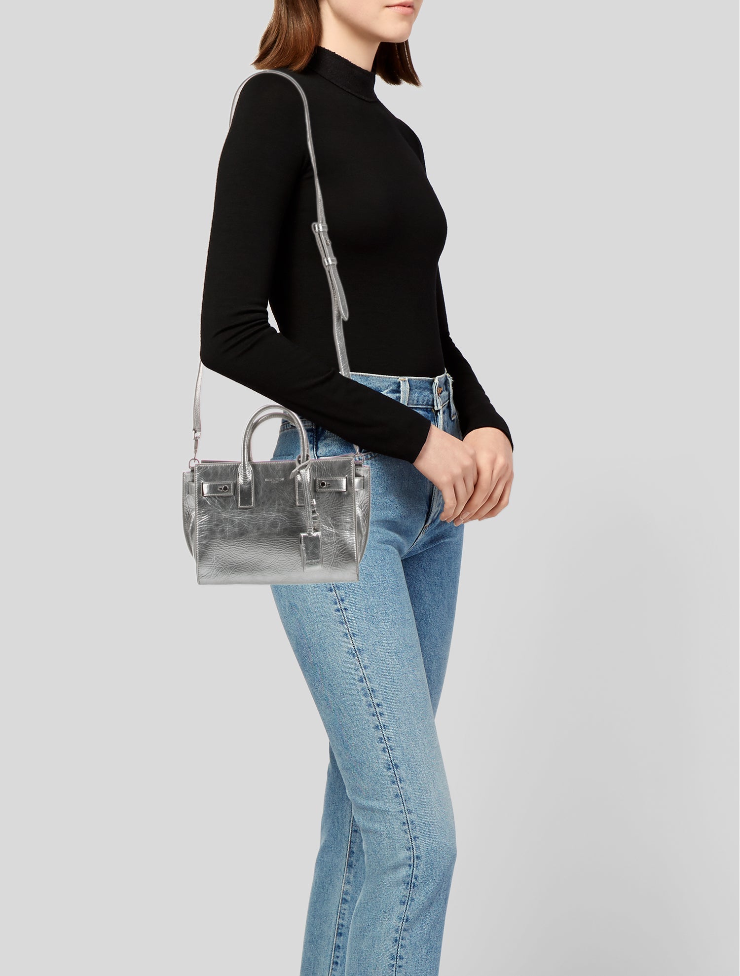 Saint Laurent Leather Sac De Jour