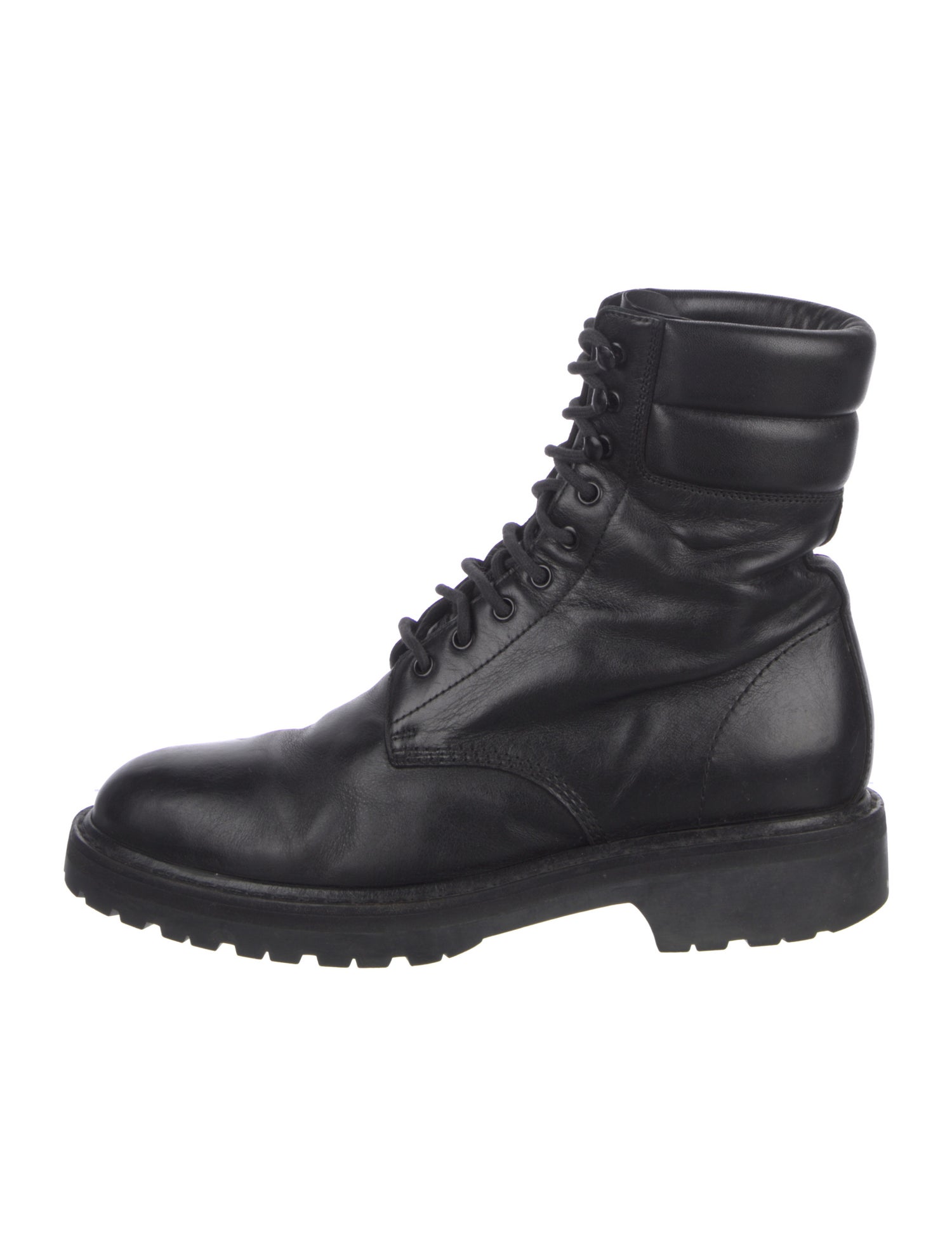 Saint Laurent Leather Combat Boots