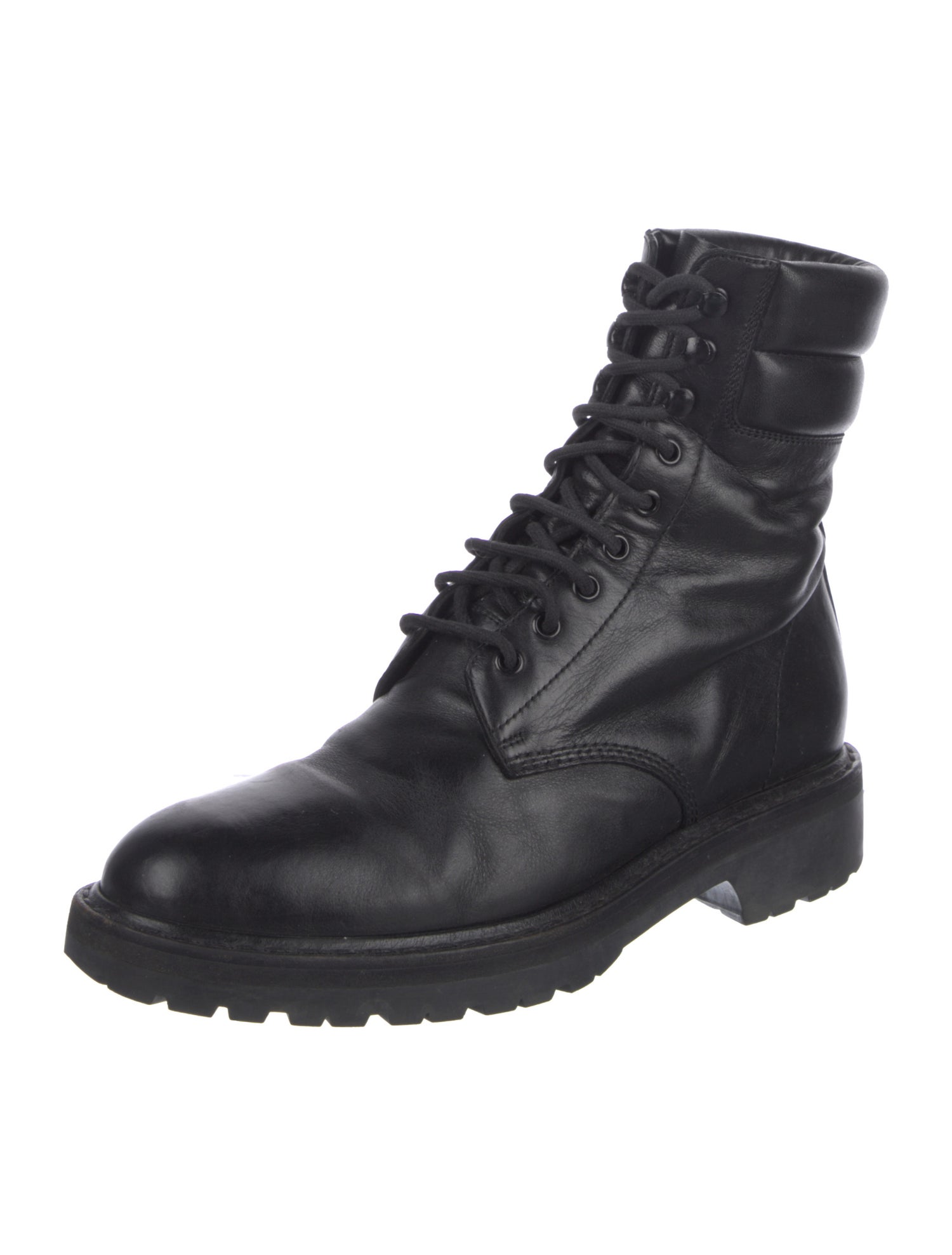 Saint Laurent Leather Combat Boots