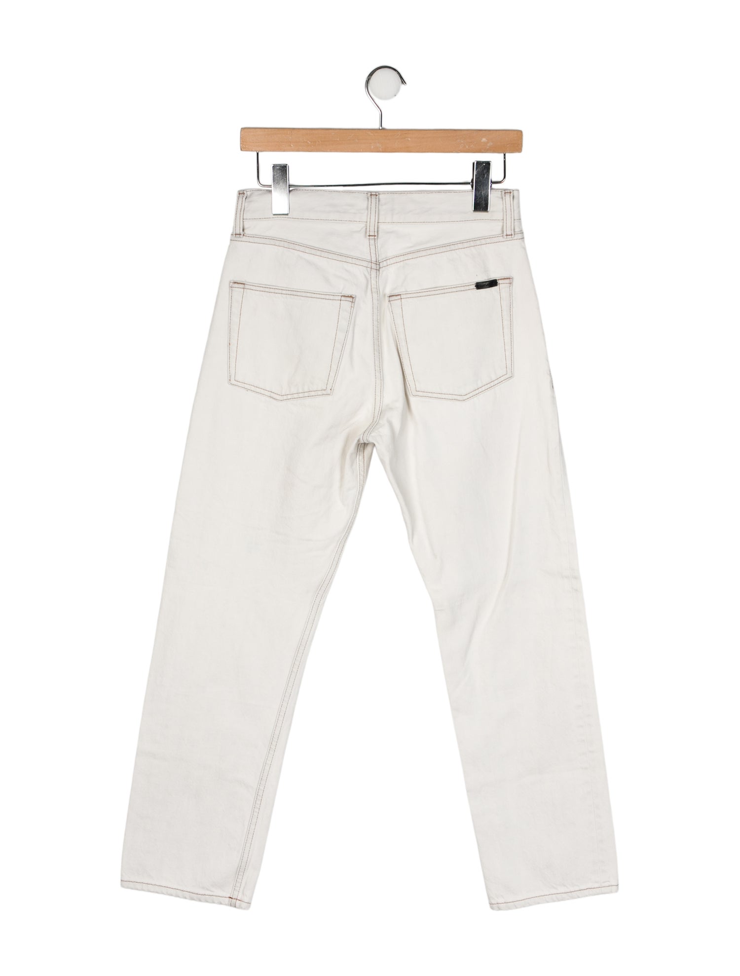 Saint Laurent Mid-Rise Straight Leg Jeans