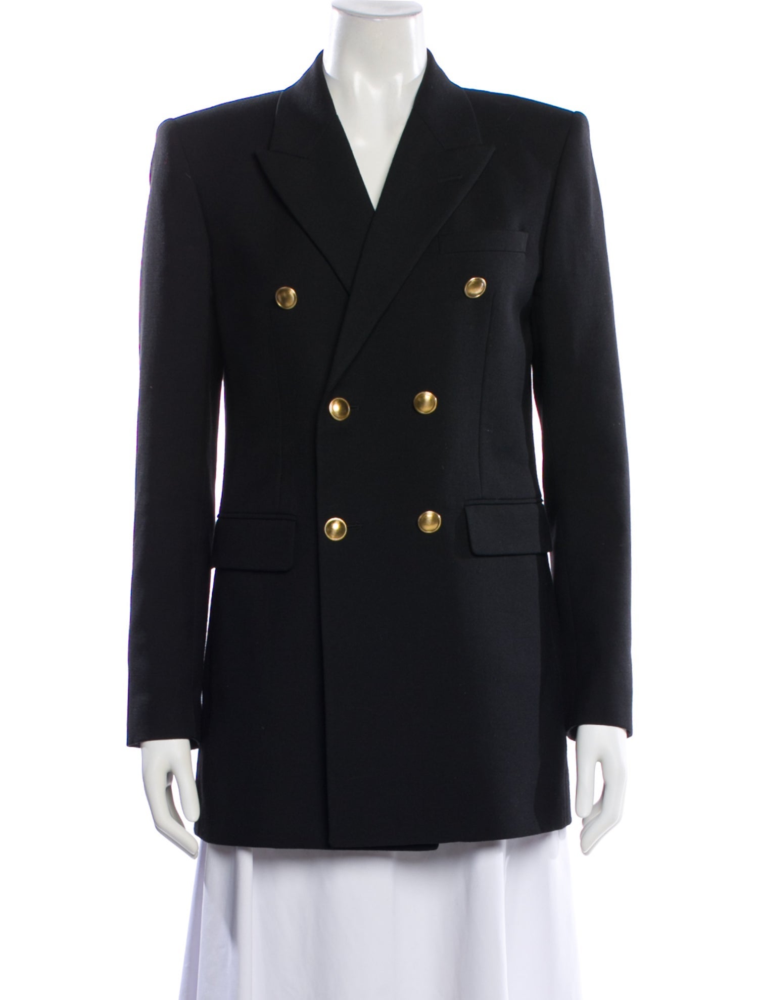 Saint Laurent Wool Peacoat