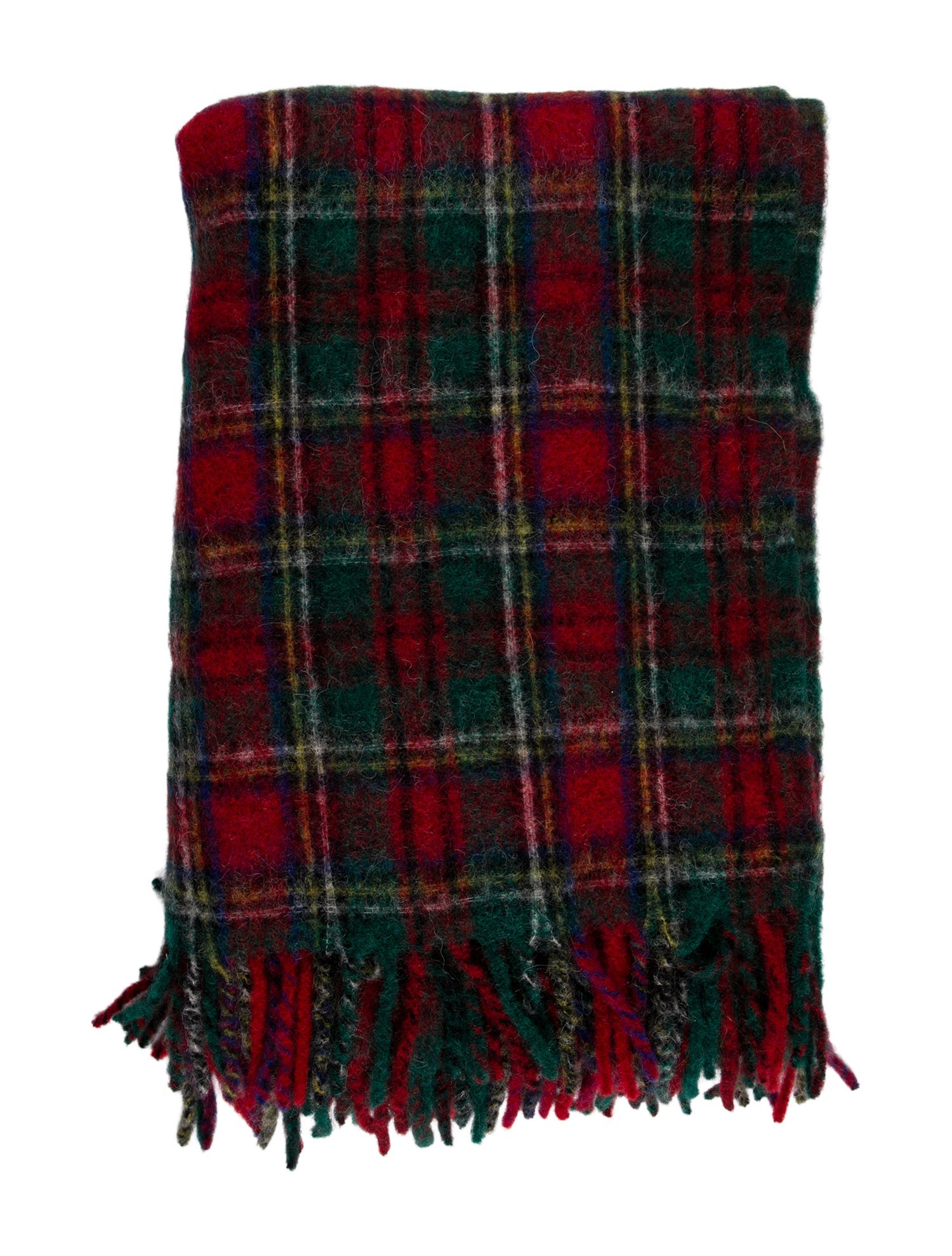 Saint Laurent Plaid Throw Blanket