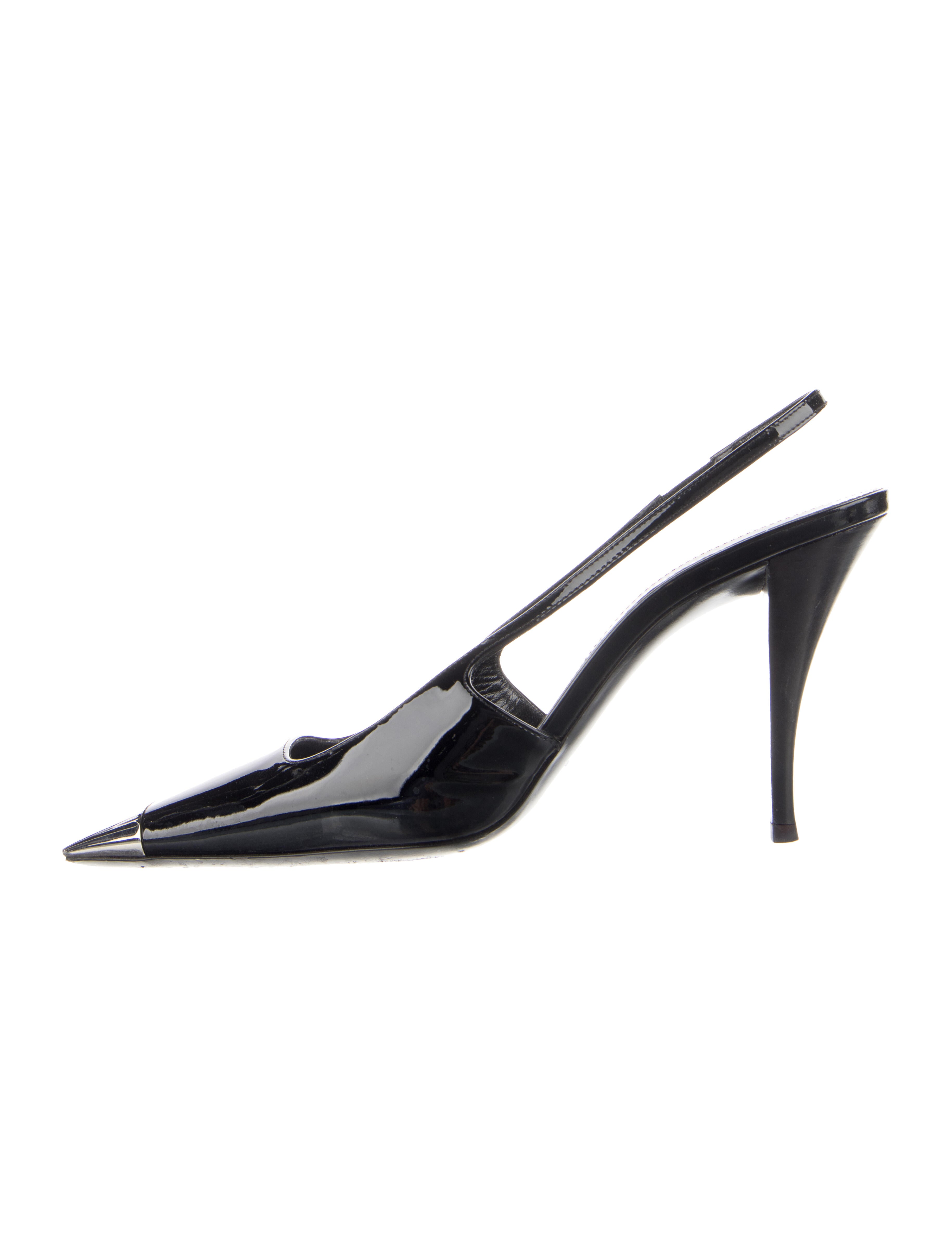 Saint Laurent Patent Leather Slingback Pumps