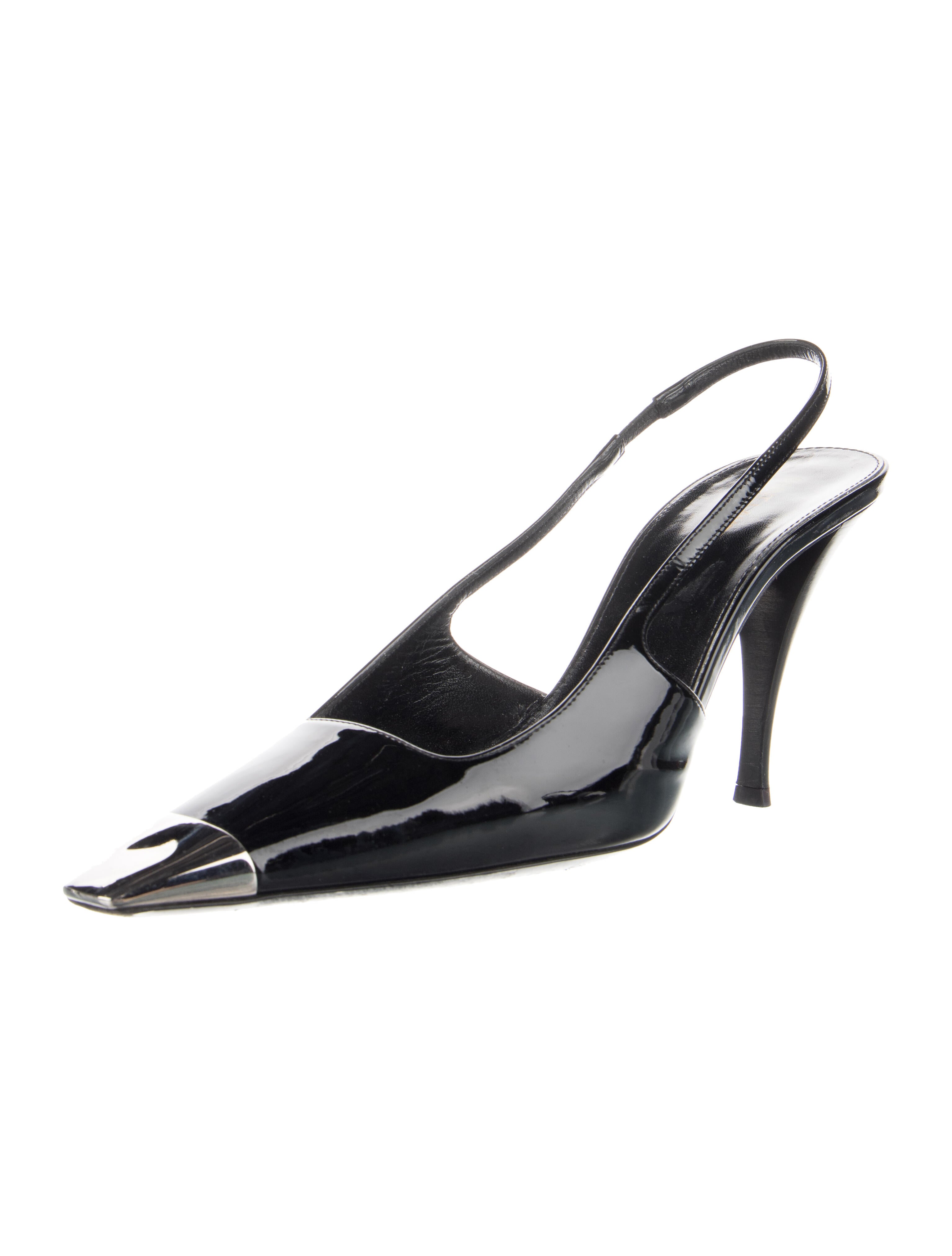 Saint Laurent Patent Leather Slingback Pumps