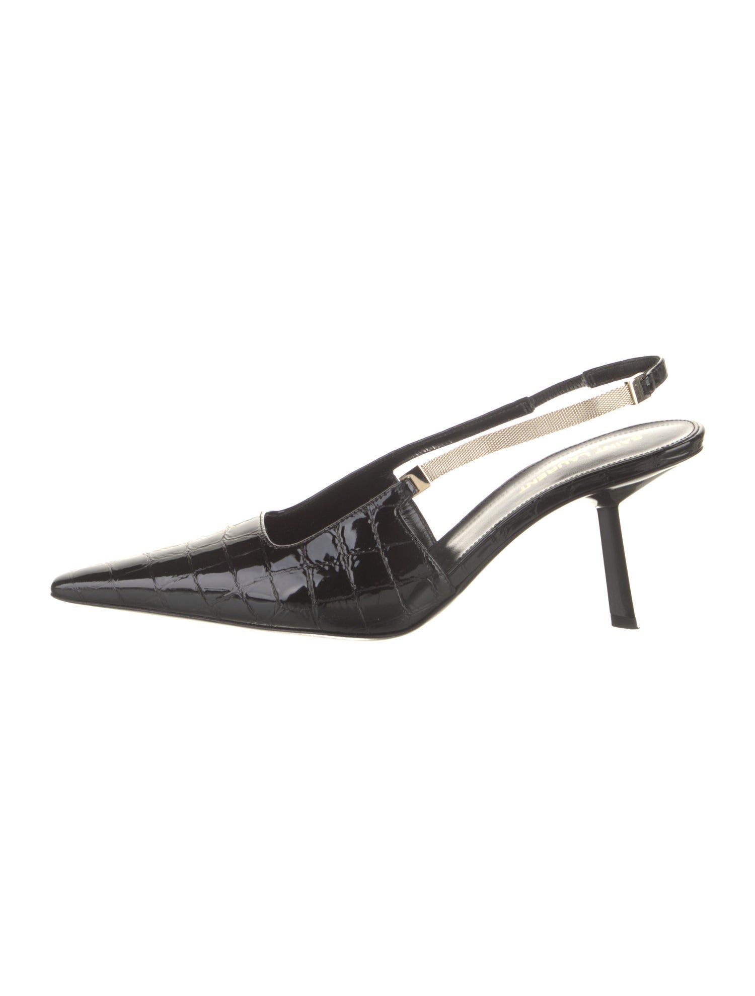 Saint Laurent Patent Leather Slingback Pumps