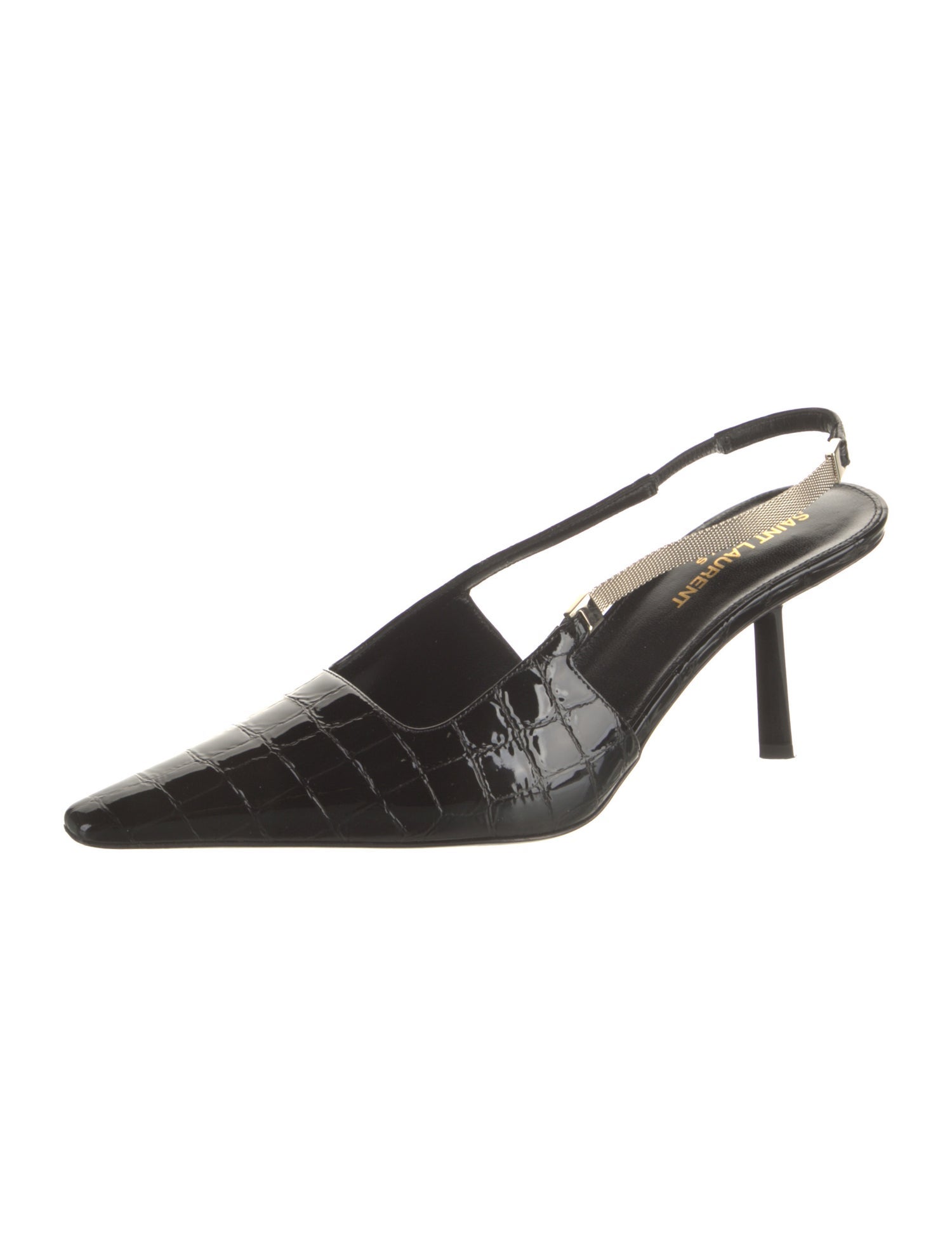 Saint Laurent Patent Leather Slingback Pumps