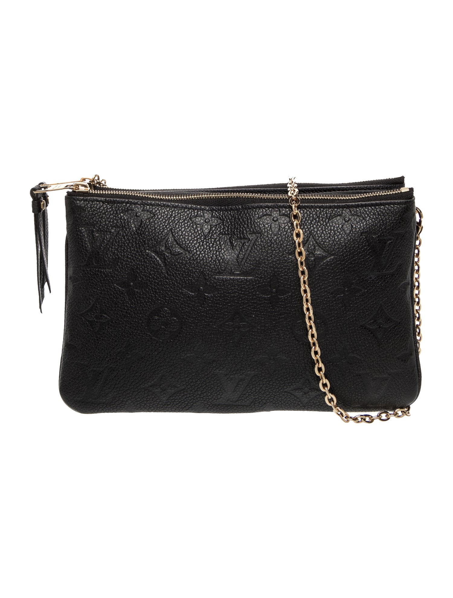 Louis Vuitton Leather Double Zip Pochette
