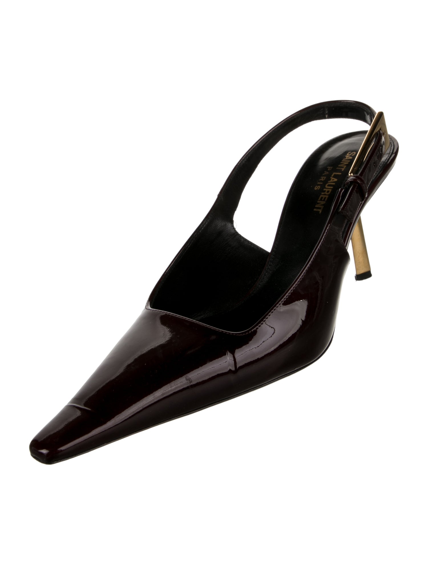Saint Laurent Patent Leather Slingback Pumps