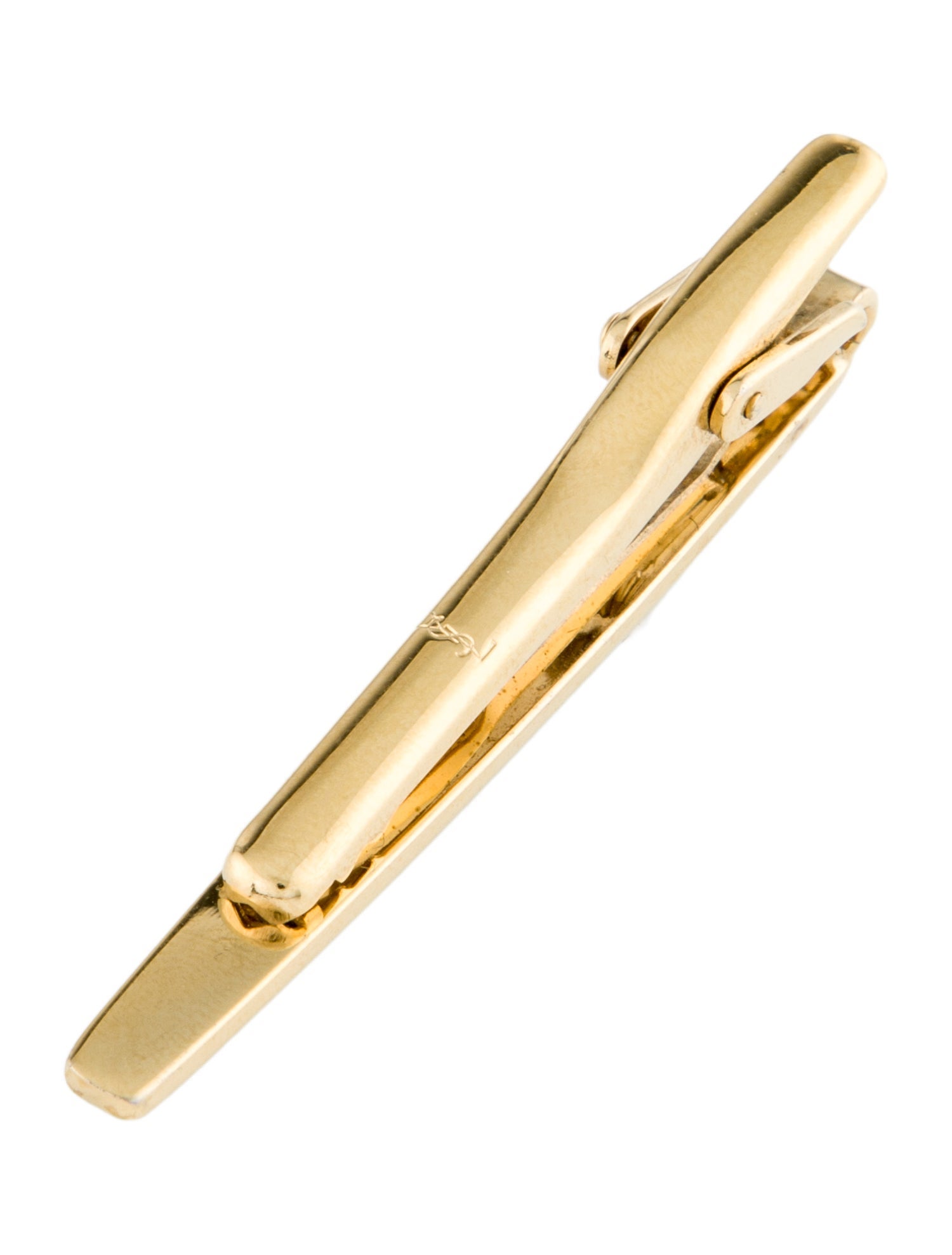 Yves Saint Laurent Gold-tone Single Tie Clip