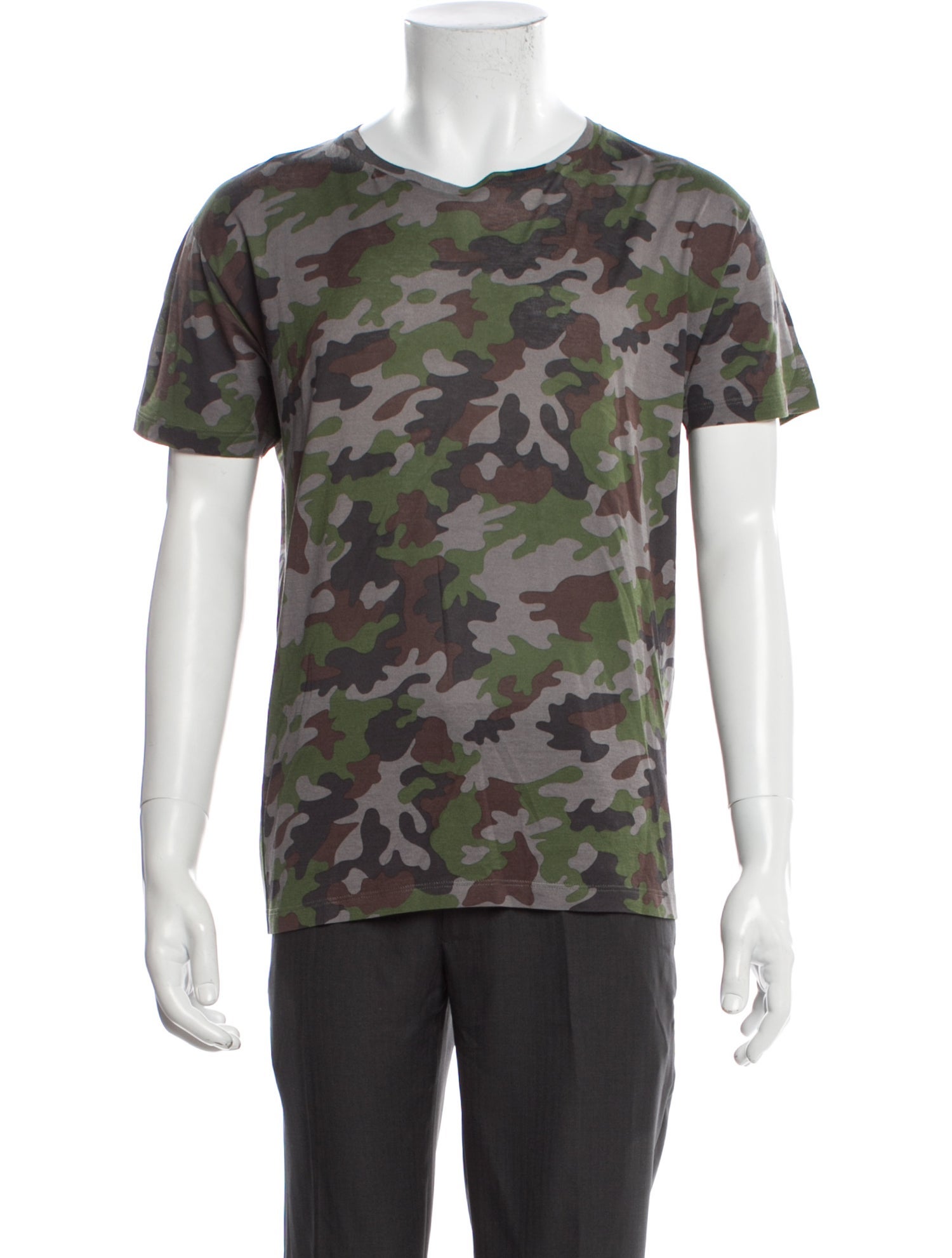 Saint Laurent 2014 Camouflage Print T-Shirt