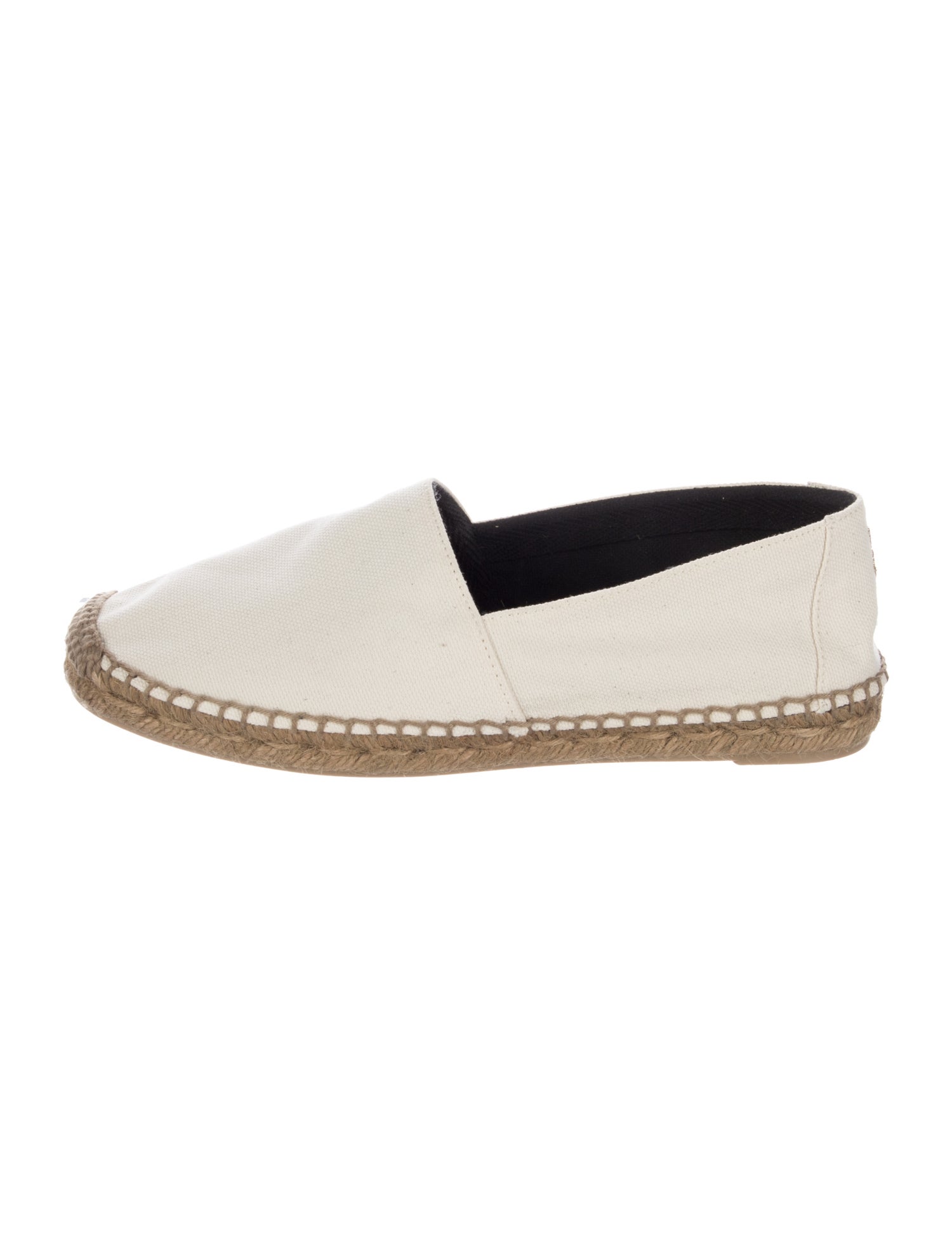 Saint Laurent Canvas Whipstitch Trim Espadrilles