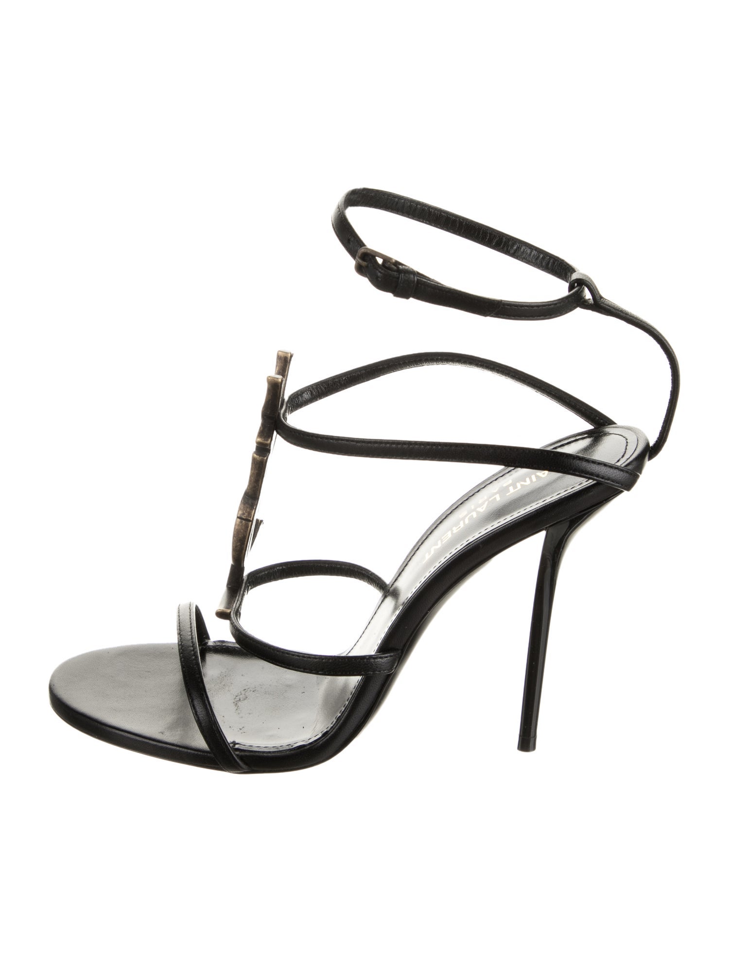 Saint Laurent Leather T-Strap Sandals
