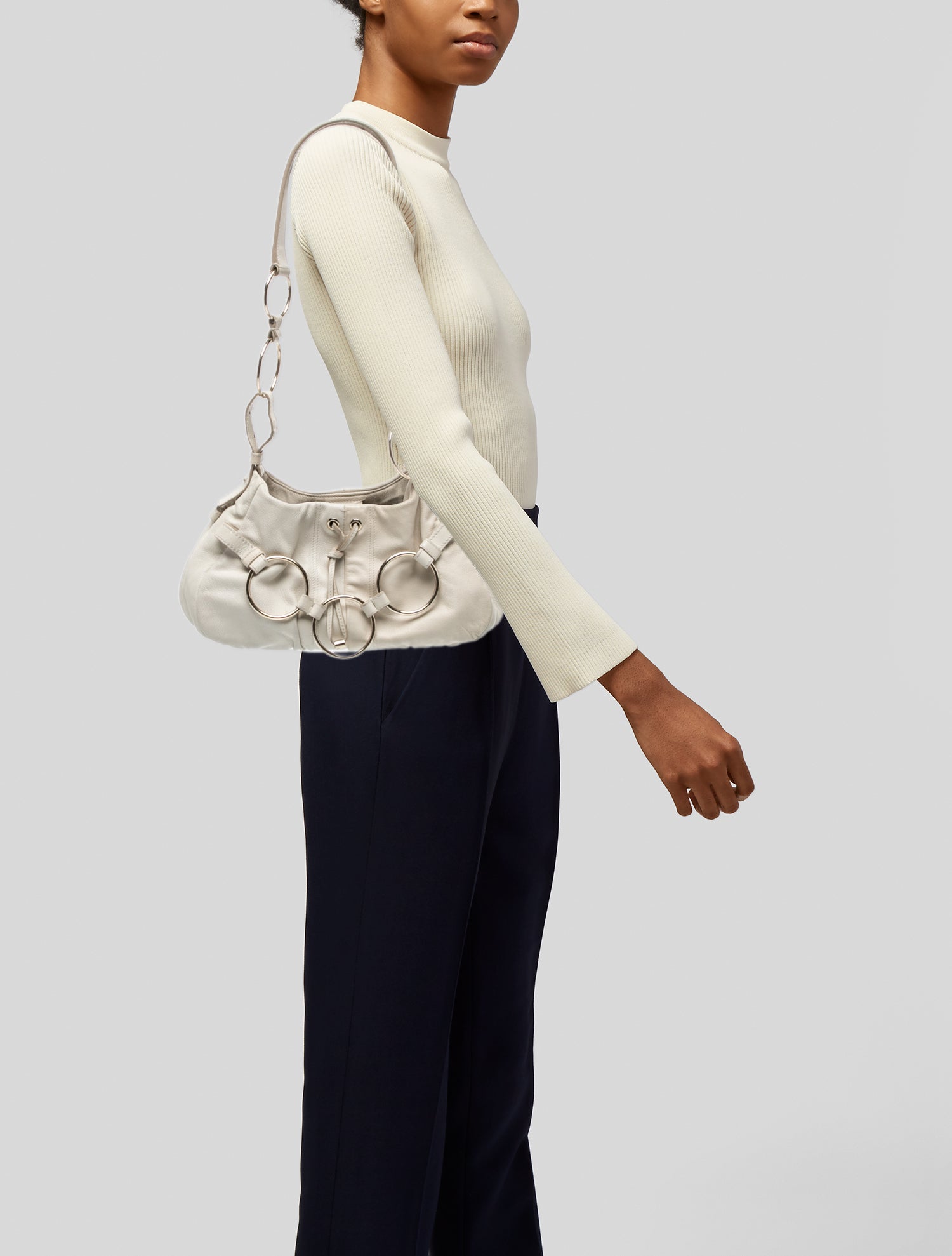 Yves Saint Laurent Rive Gauche Chevron Shoulder Bag