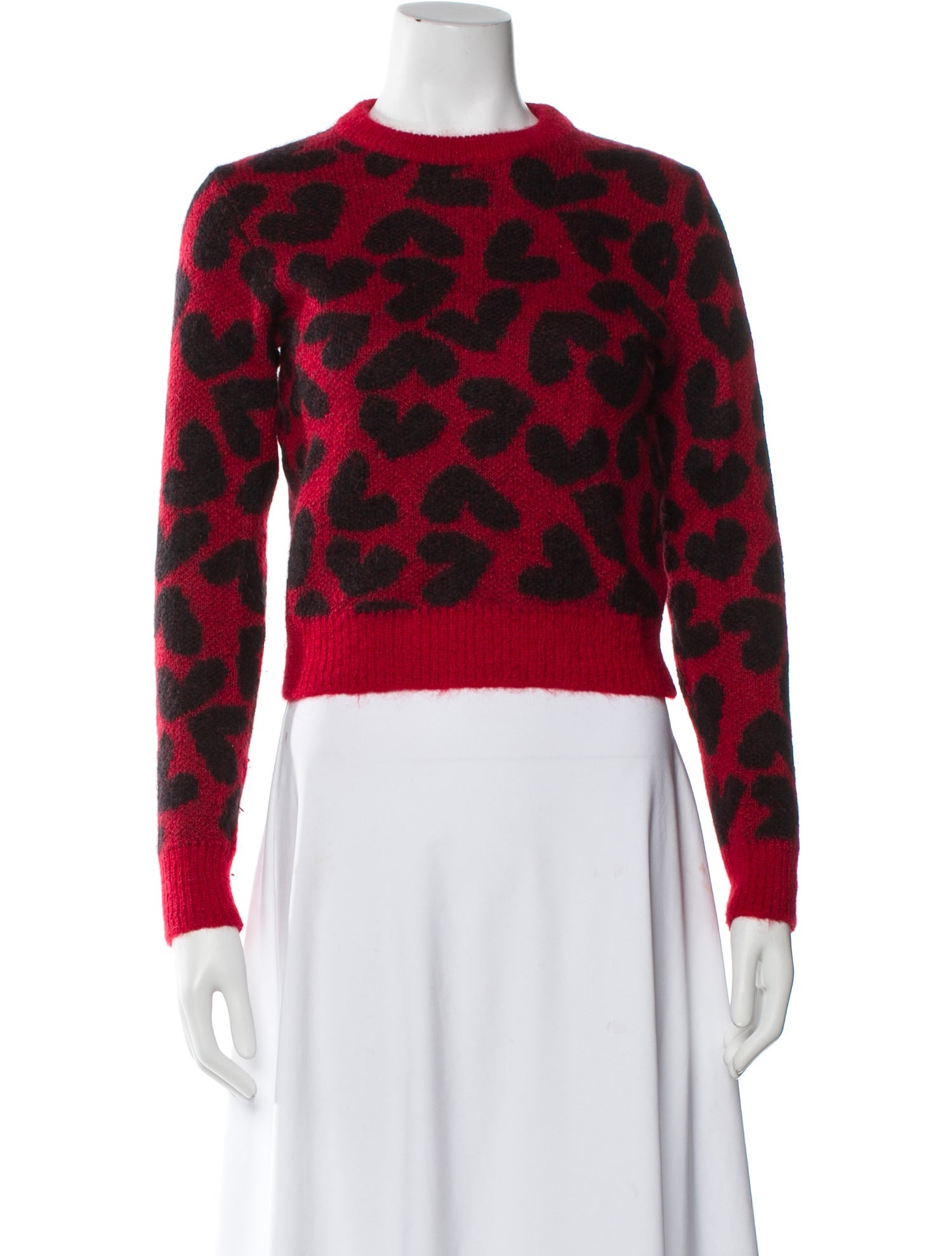 Saint Laurent Mohair Animal Print Sweater